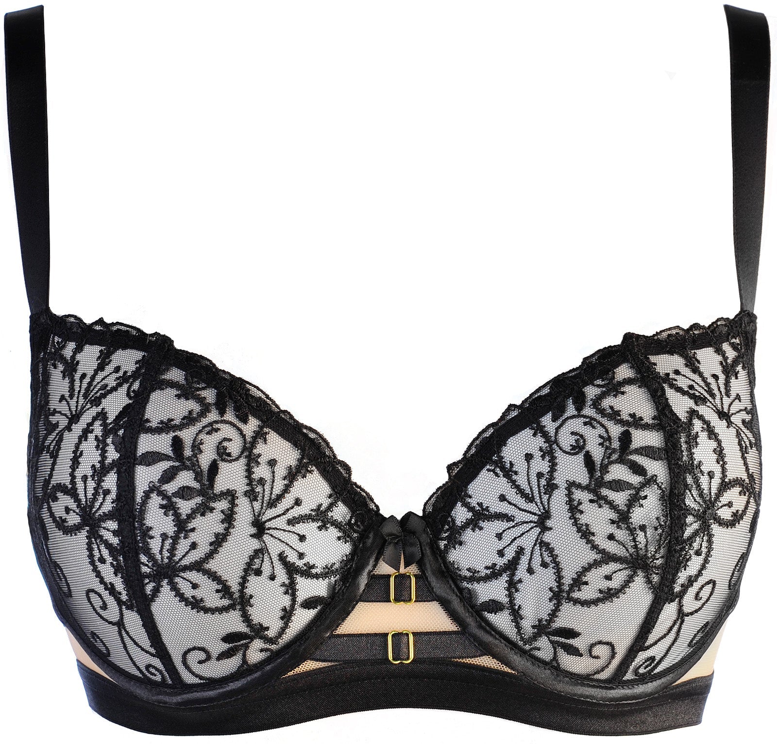 Axami Angel Black Ultra Sheer Balconette Bra — view 5