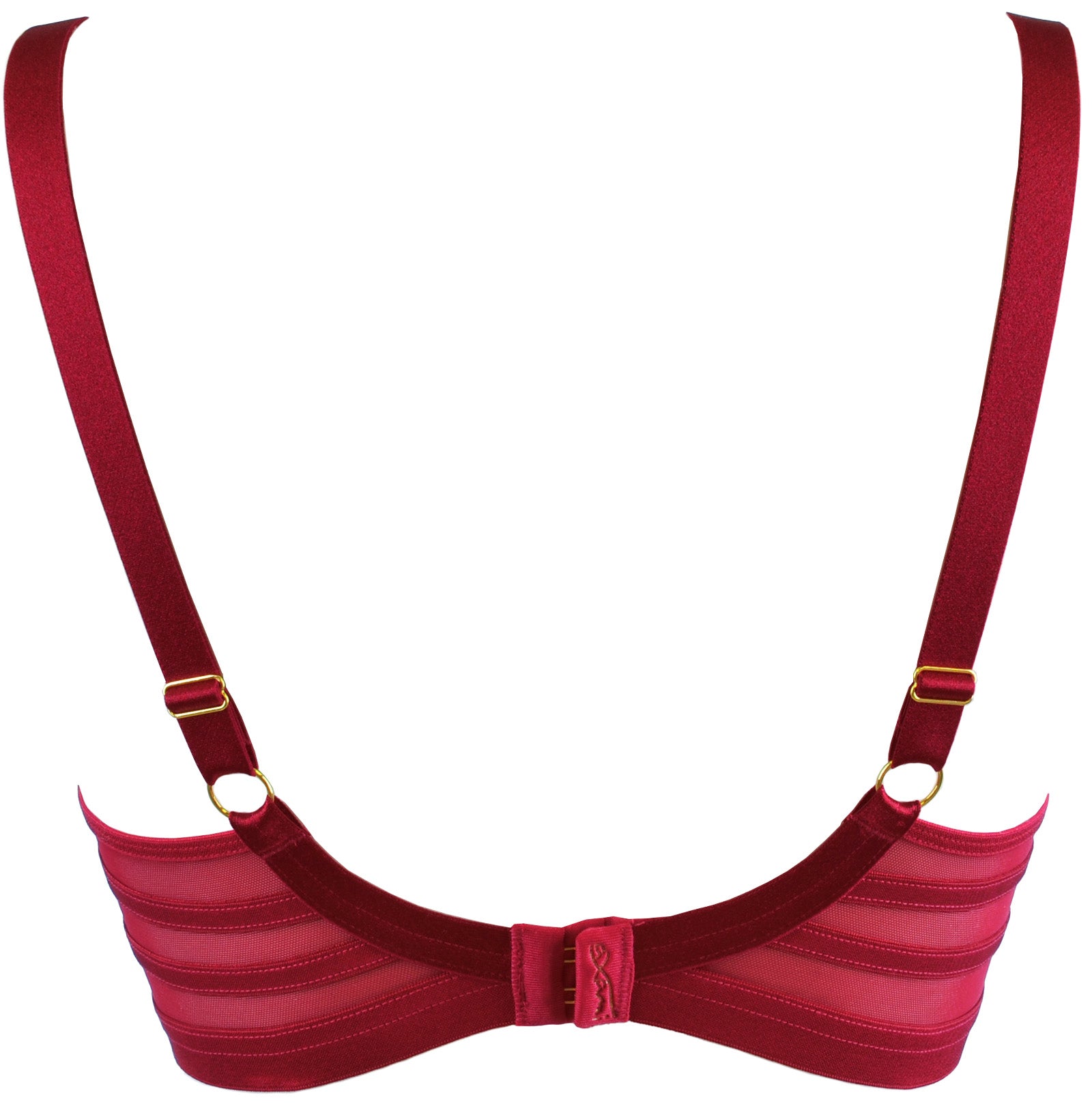 Axami Linea Burgundy Soft Sheer Mesh Balconette Bra — view 4