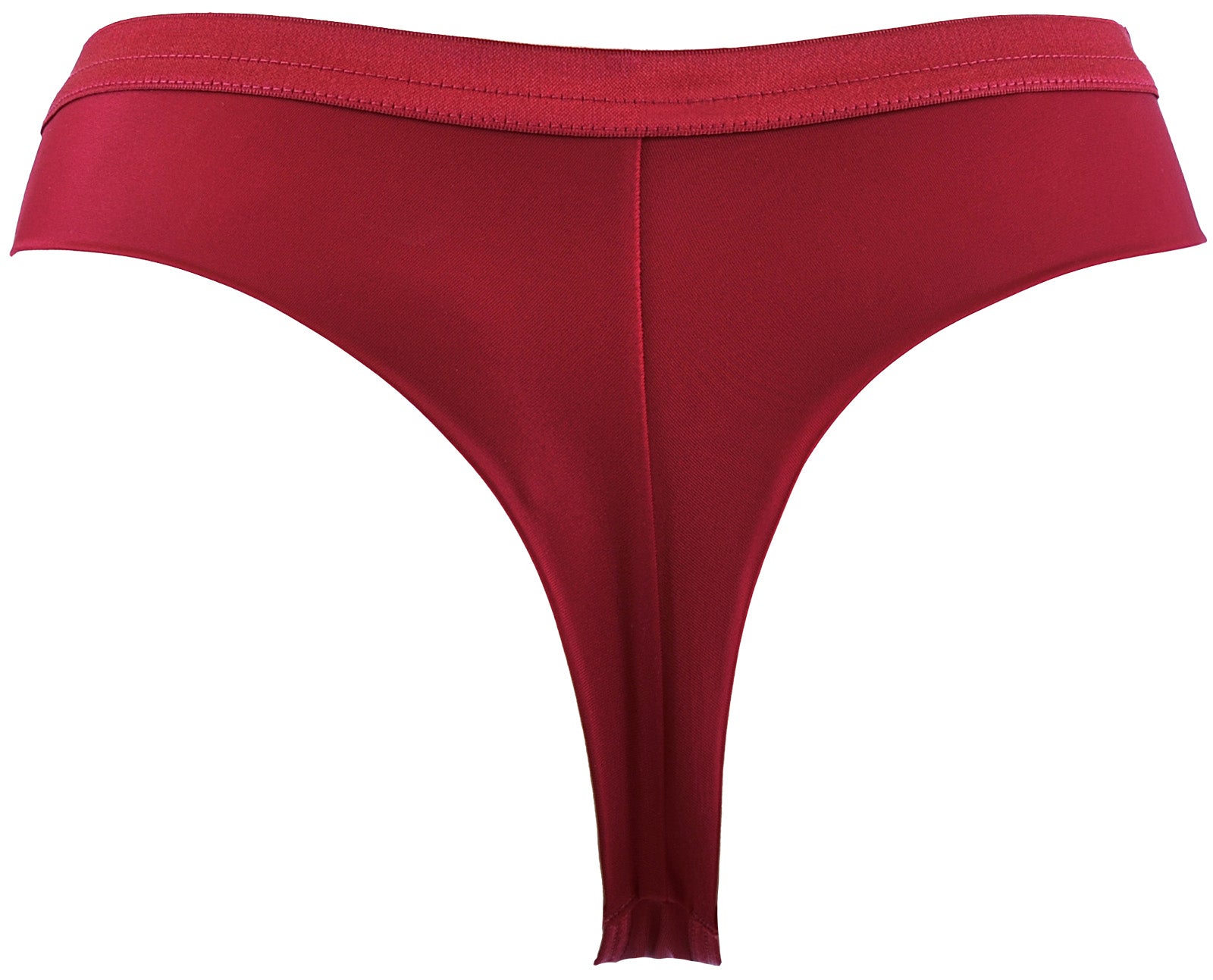 Axami Linea Burgundy Soft Brazilian Thong Panty — view 4