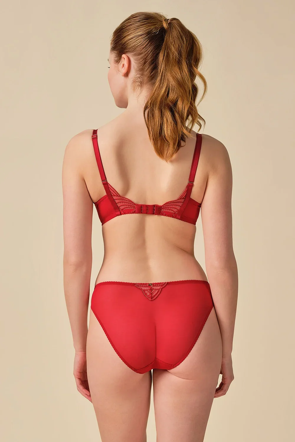 Gossard Viva Red Sheer Plunge Bra — view 7