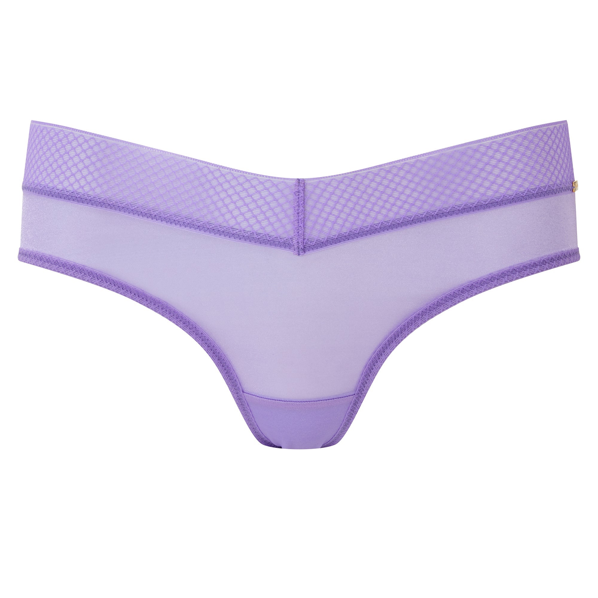 Gossard Glossies Violet Sheer Mesh Cheeky Short Panty — view 6