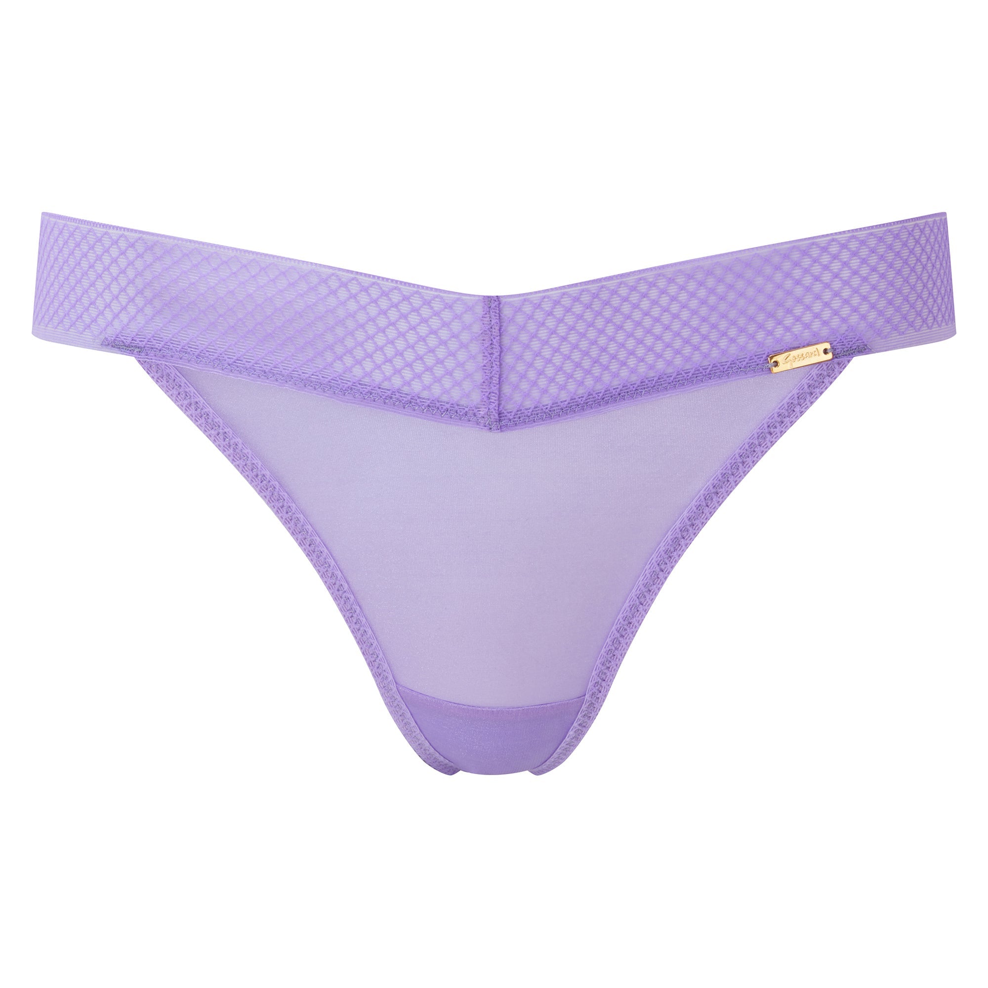 Gossard Glossies Violet Sheer Mesh Tanga Thong Panty — view 6