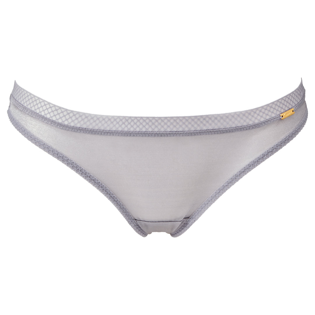 Gossard Glossies Silver Sheer See Through Thong Panty — view 7