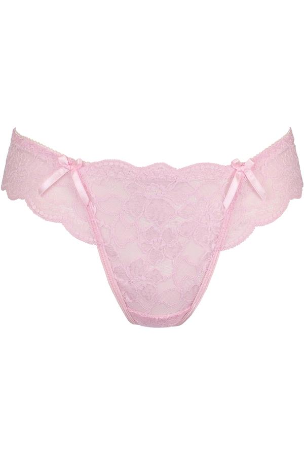 Axami Rose Shadow Sheer Mesh Lace Thong Panty — view 6