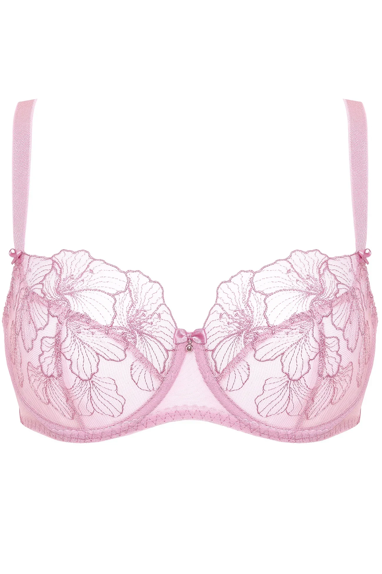 Gorteks Bloom Sheer Mesh Floral Embroidered Bra — view 5