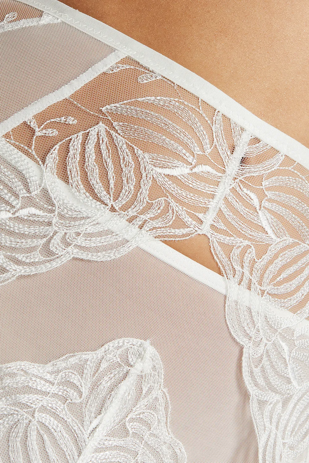 Gorteks Cherie Sheer High Waist Floral Garter Belt — view 4