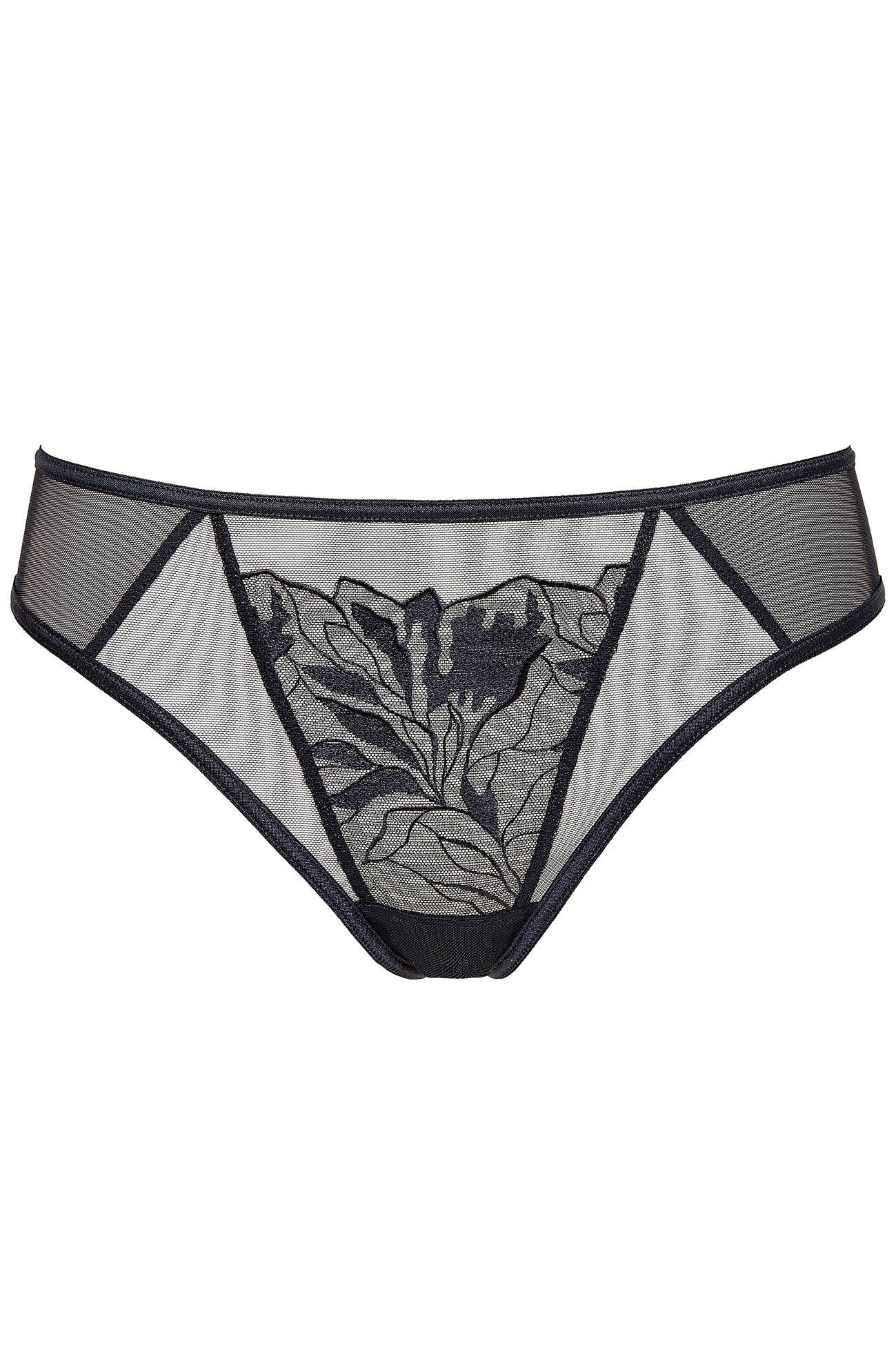 Gorteks Coco Black Sheer Mesh Thong Panty — view 5