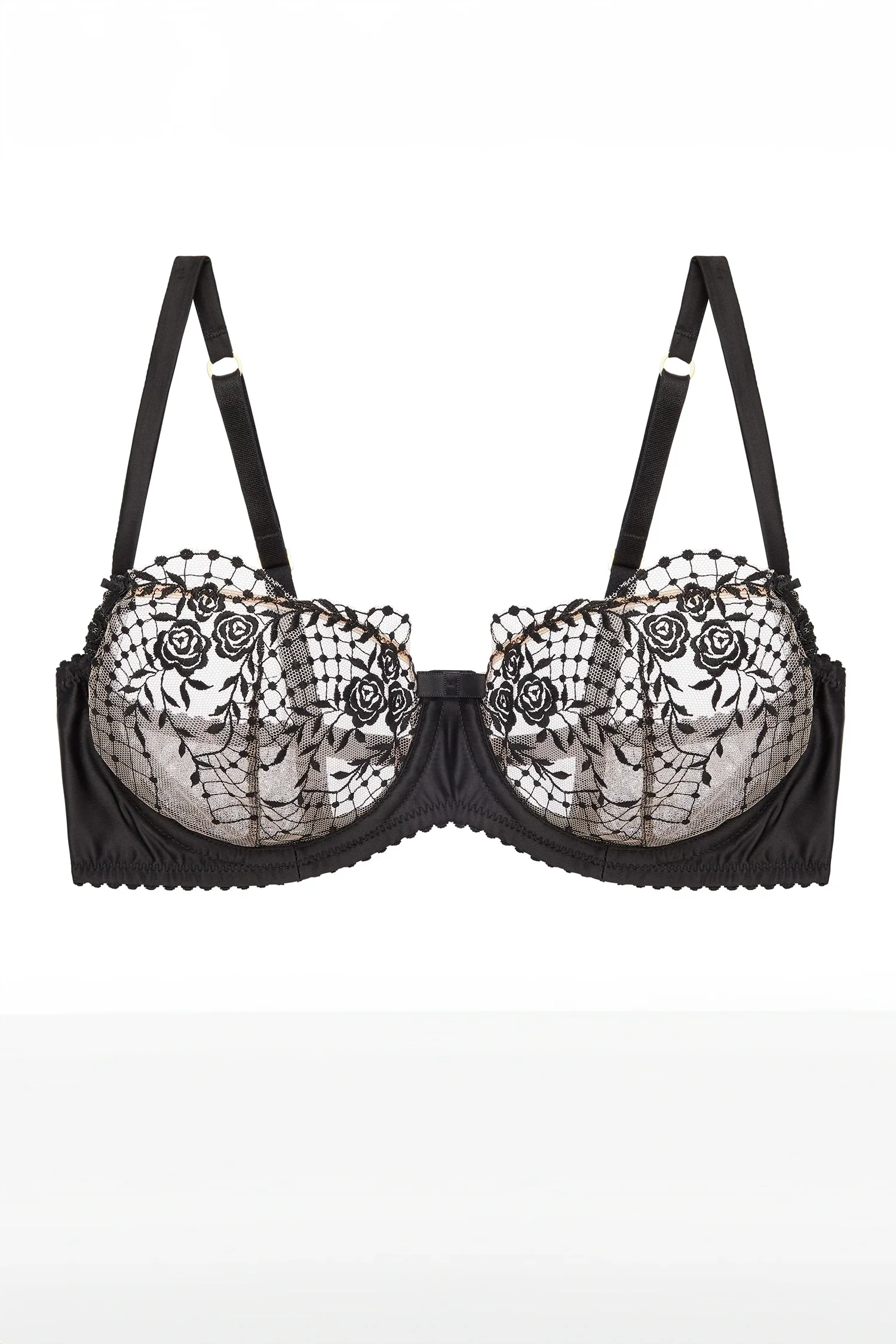 Dita Von Teese Julie's Roses Sheer Balconette Bra — view 4