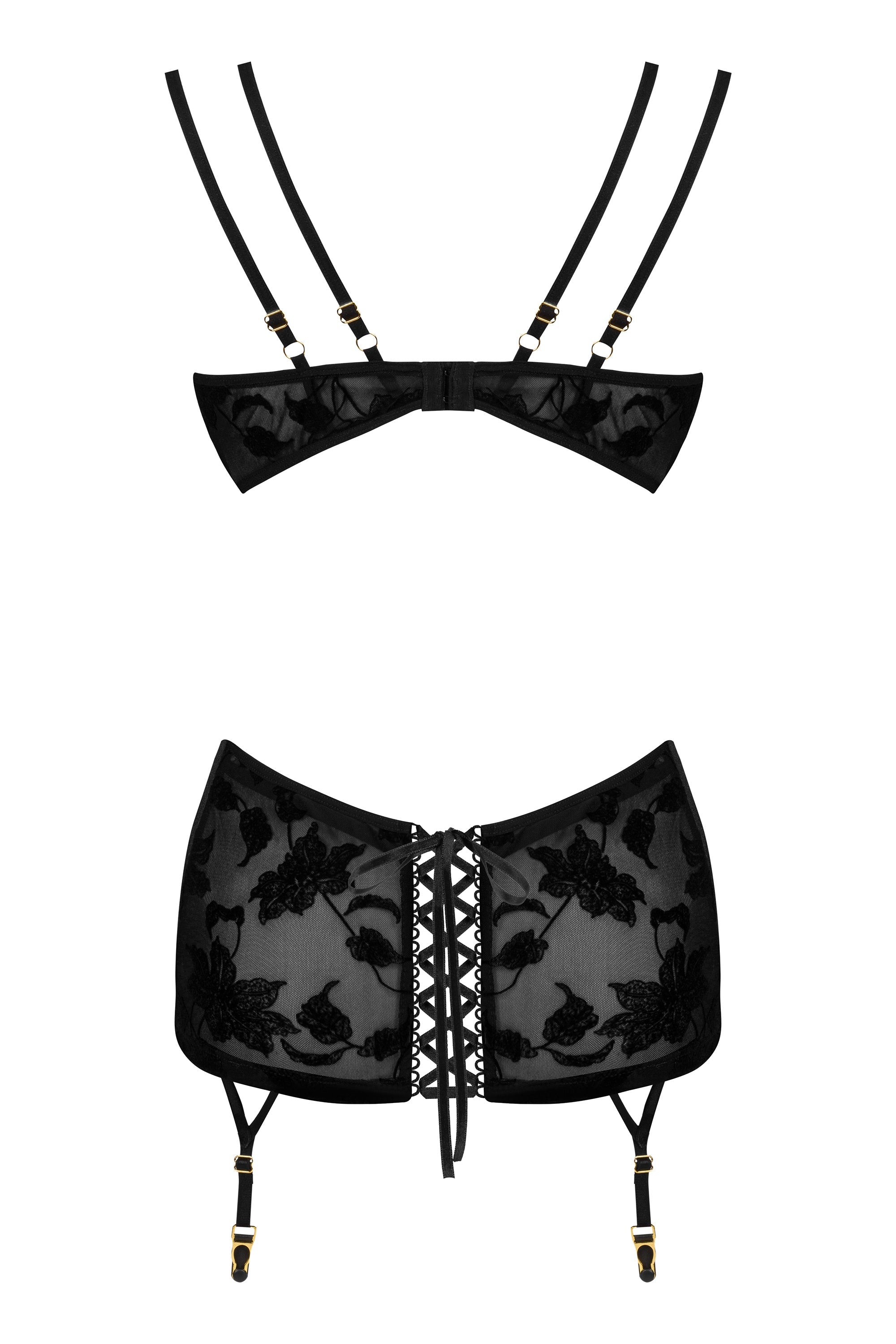 Beauty Night Xiomara Delicate Lace & Velvet Chemise — view 5