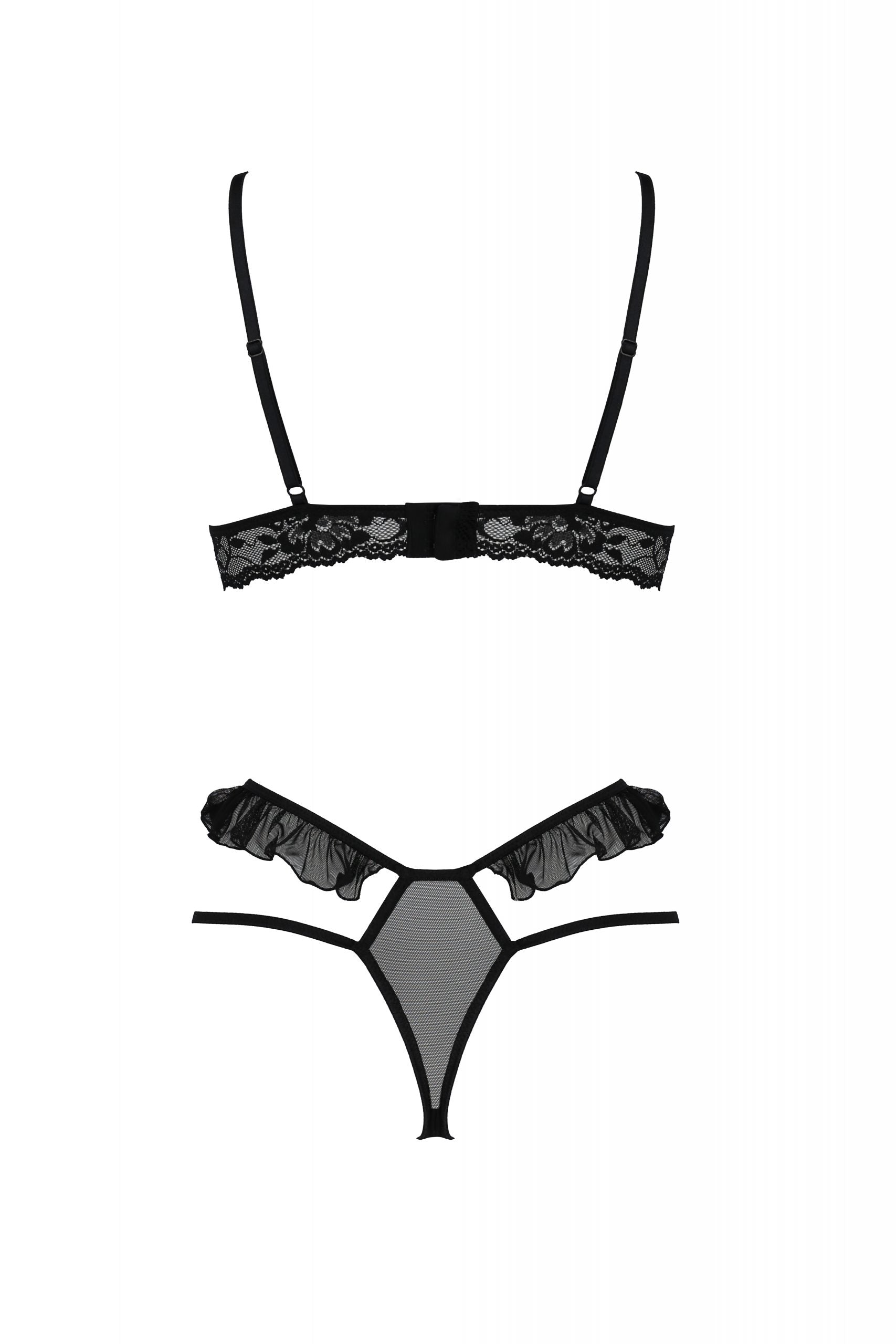 Sexy Open Cup Bra & Sheer Lace String Passion Dolly — view 4