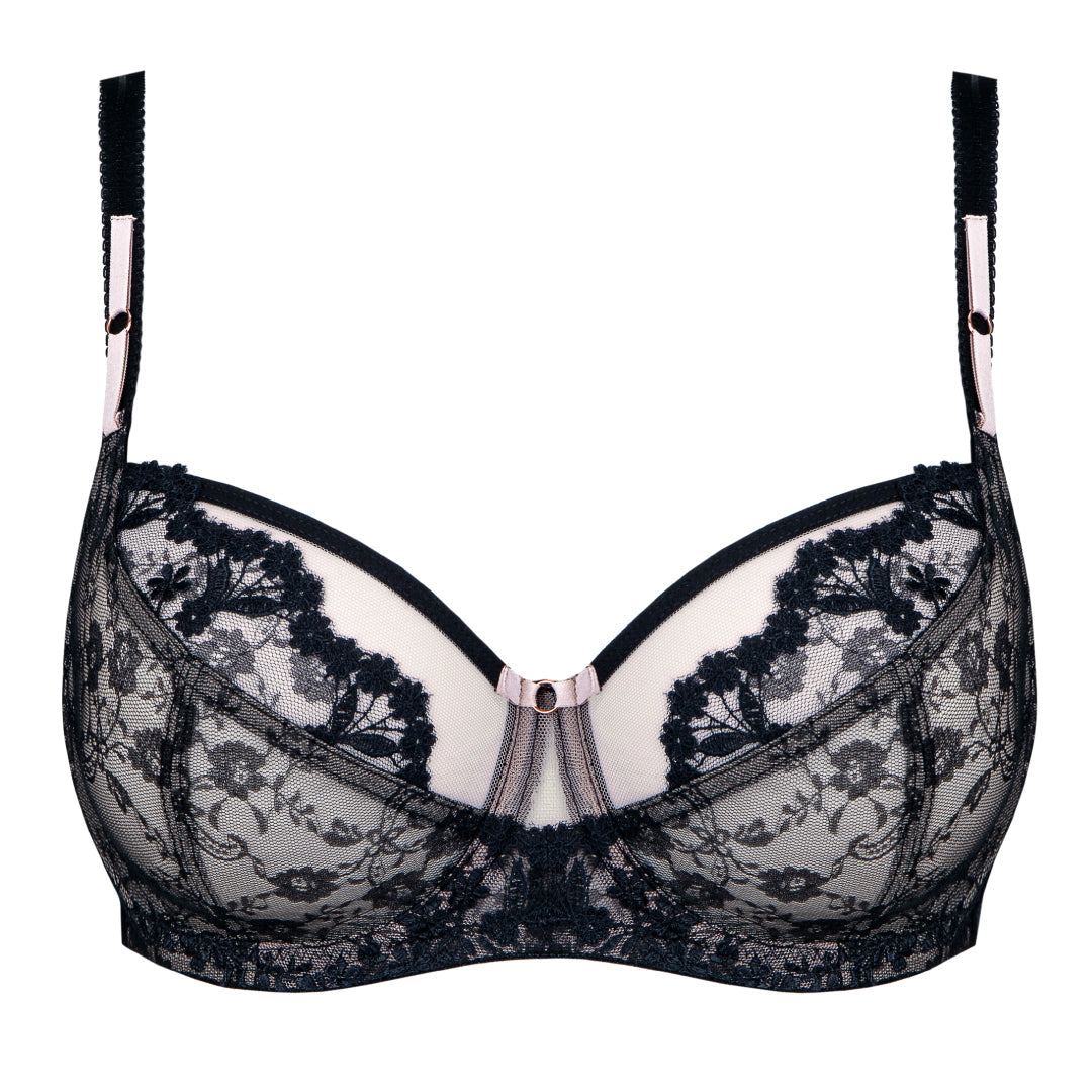 Sheer Lace Full Figure Bra Eir Black — view 3