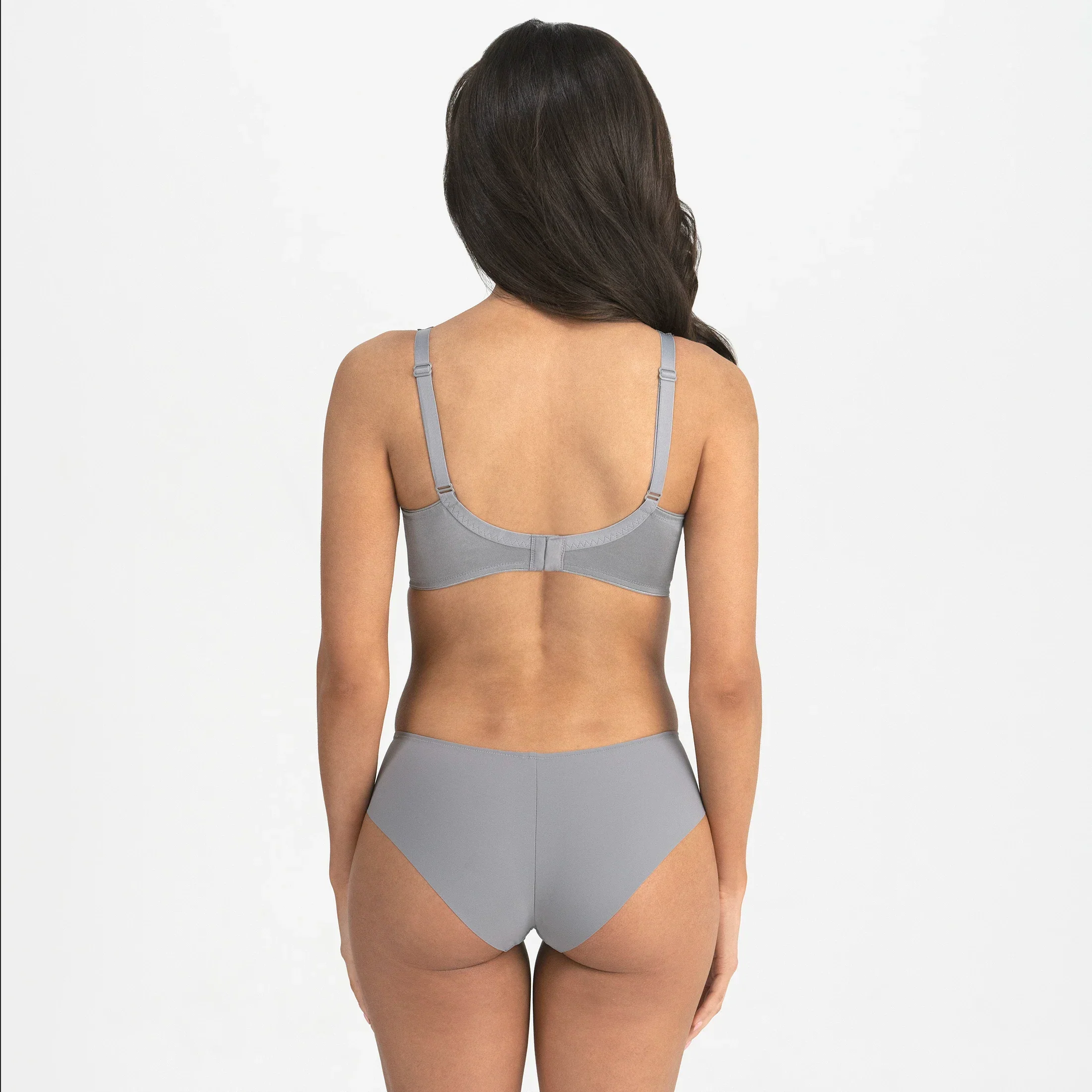 Dominique Jilian Gray Everyday Wireless Minimizer Bra — view 6