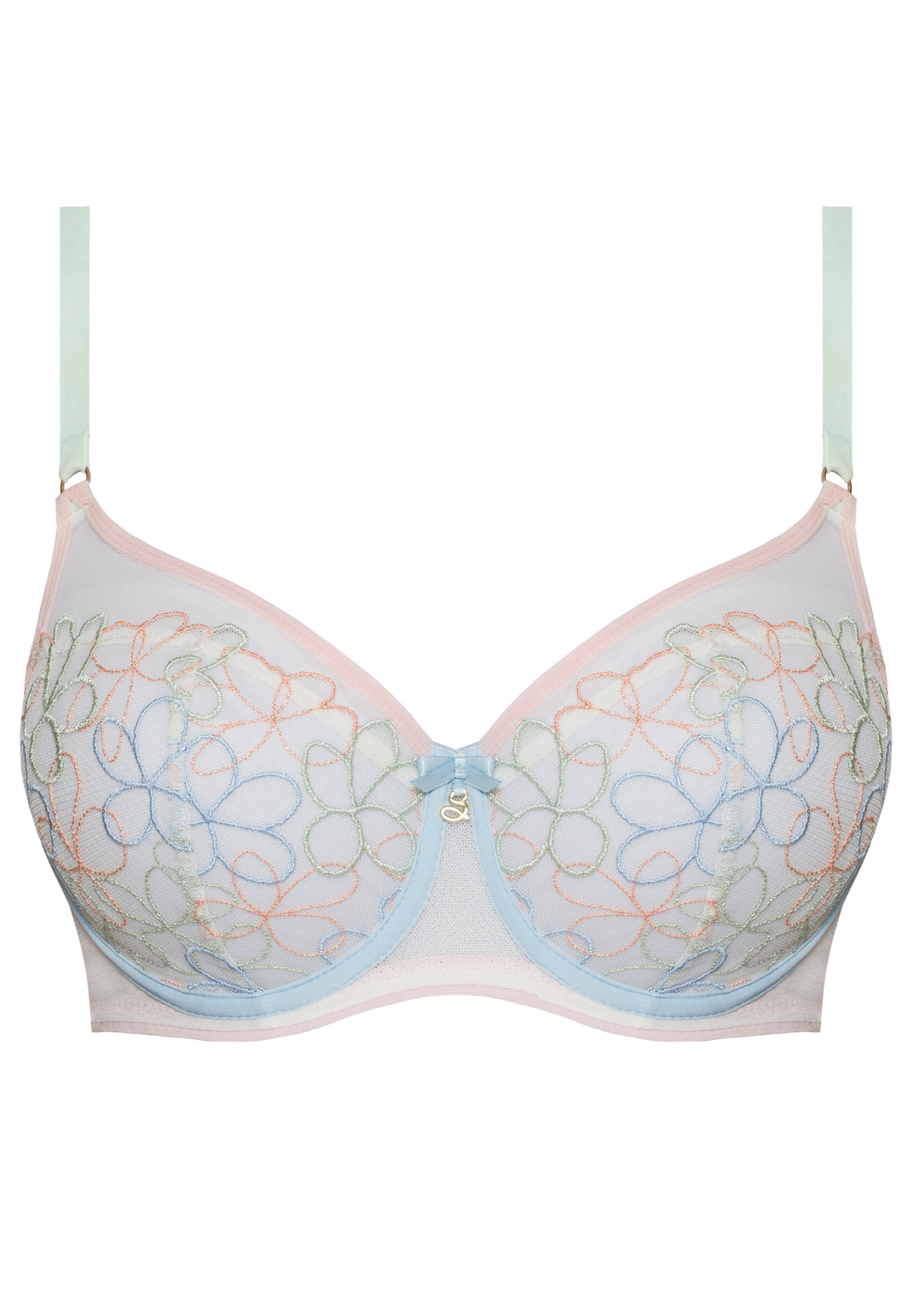 Samanta Fiorella Pastel Mesh Balconette Bra — view 4