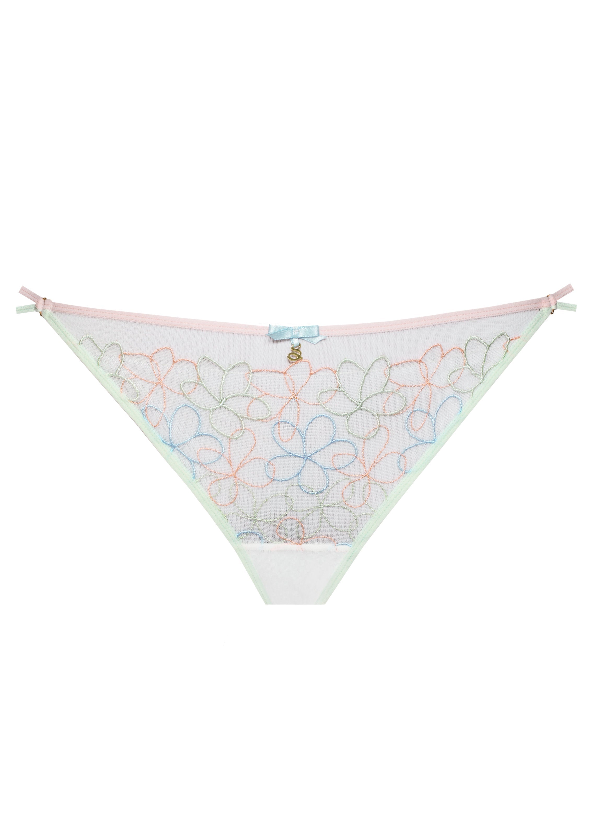 Samanta Fiorella Pastel Low-Rise Mesh String Panty — view 5