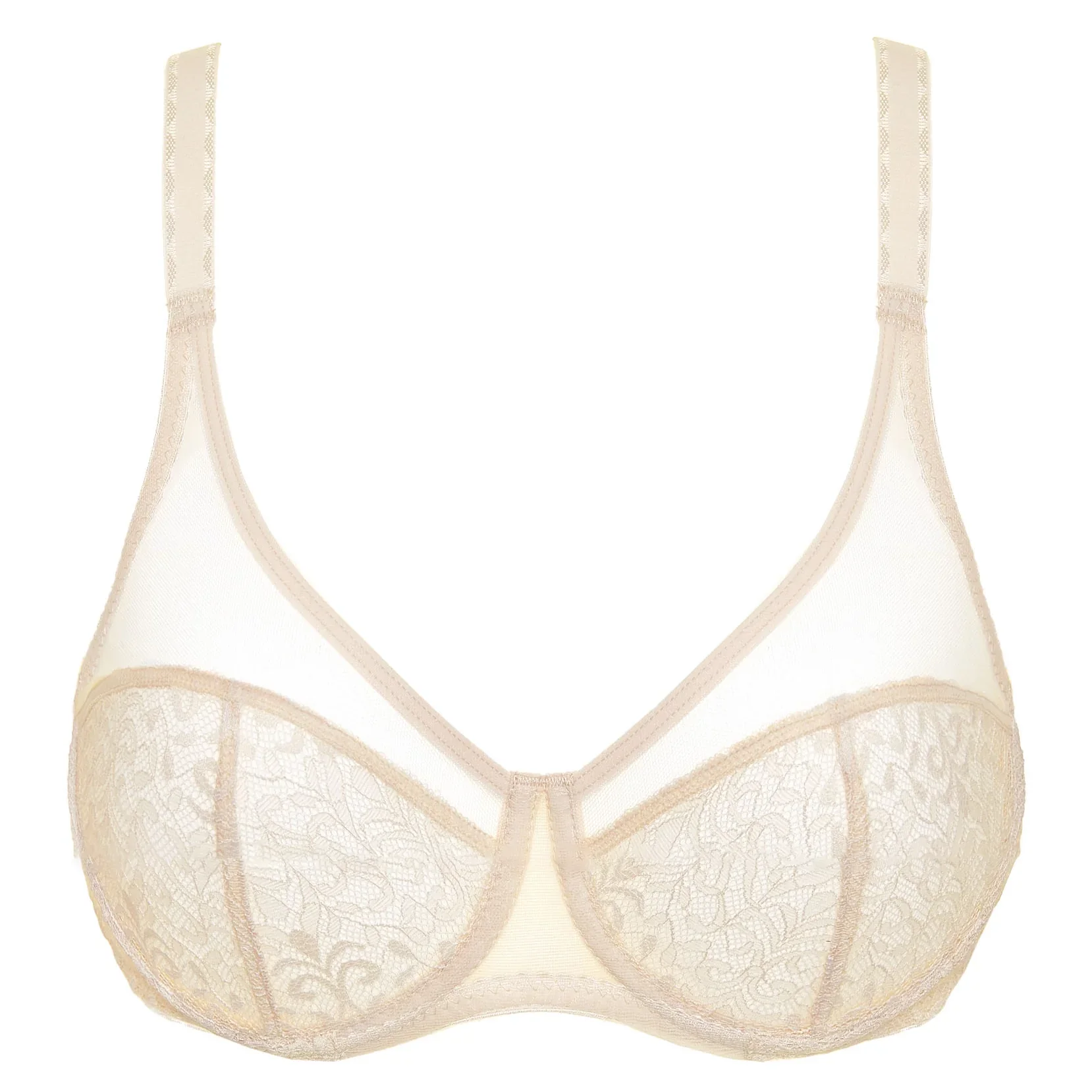 Gorteks Gabi Beige Sheer Lace Plunge Bra — view 3