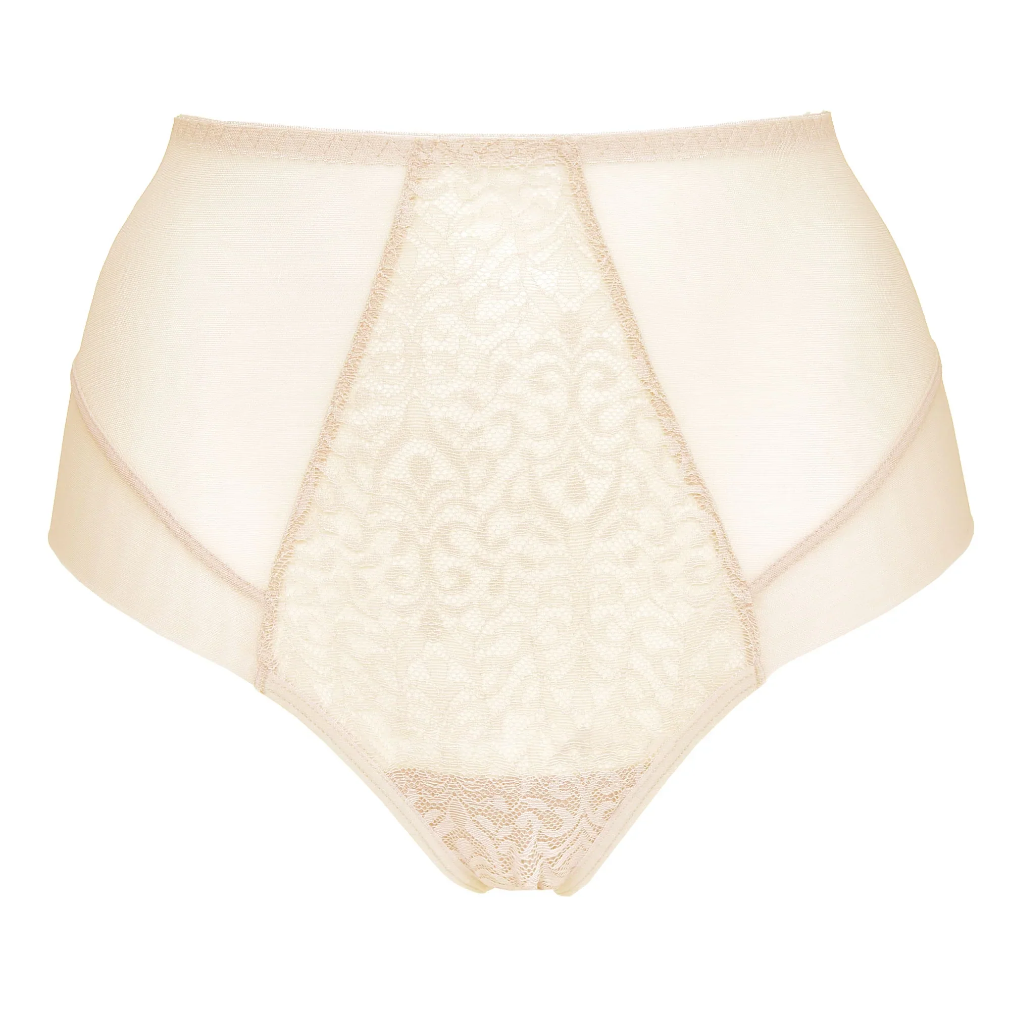Gorteks Gabi Beige Lace High Waist Full Brief Panty — view 3