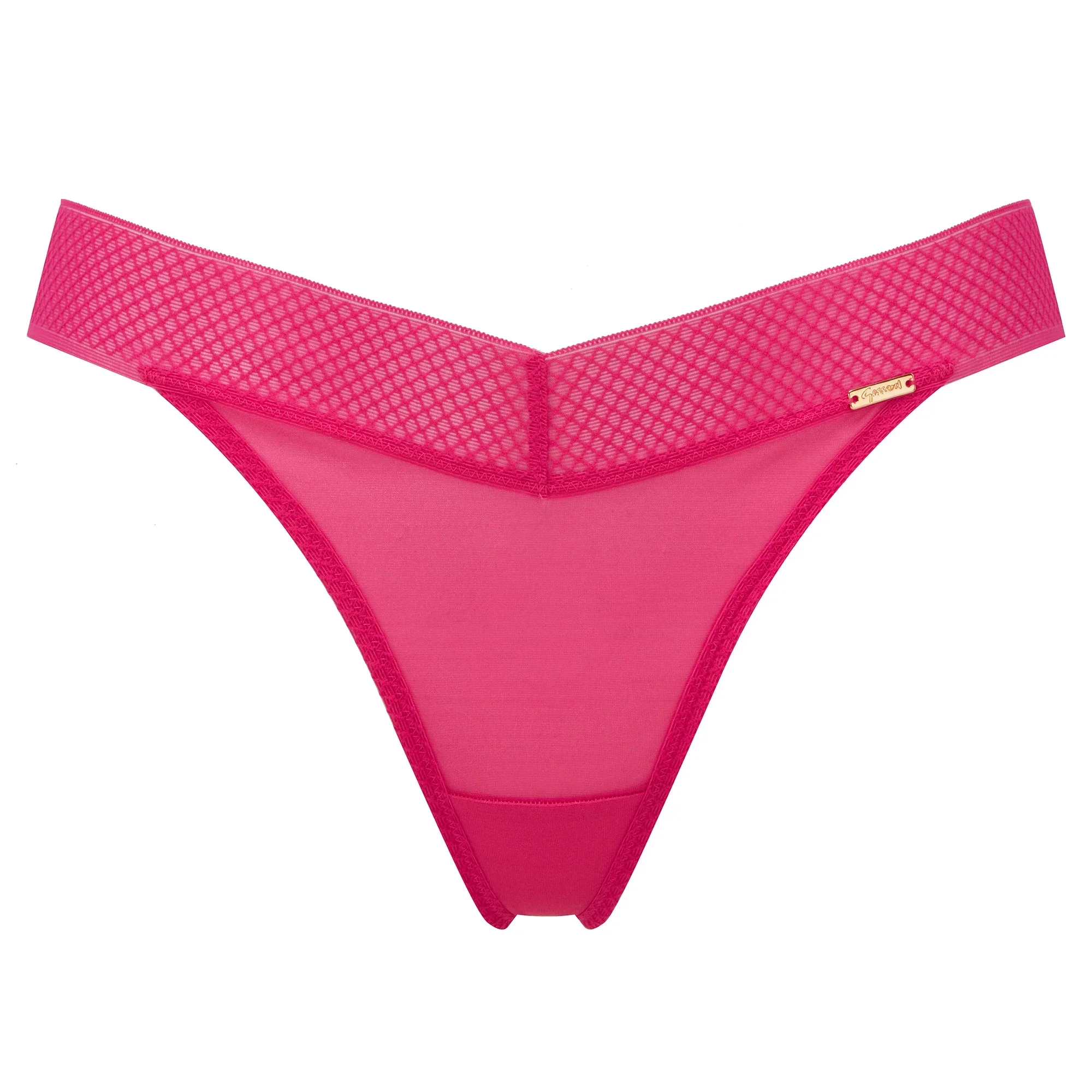 Gossard Glossies Magenta Sheer Mesh Tanga Thong Panty — view 5