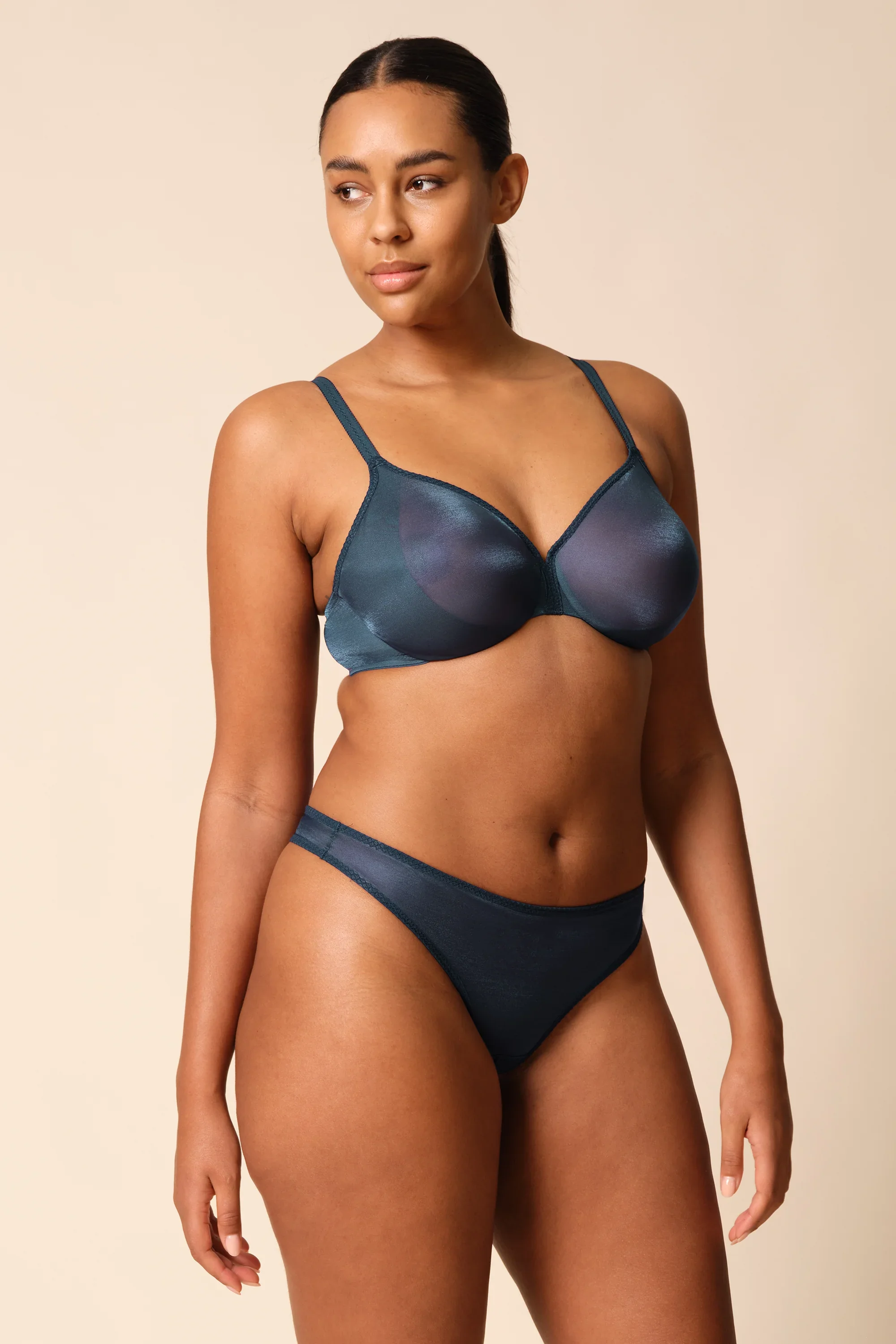 Gossard Glossies Shadow Blue Sheer Bra Ultimate Comfort — view 7