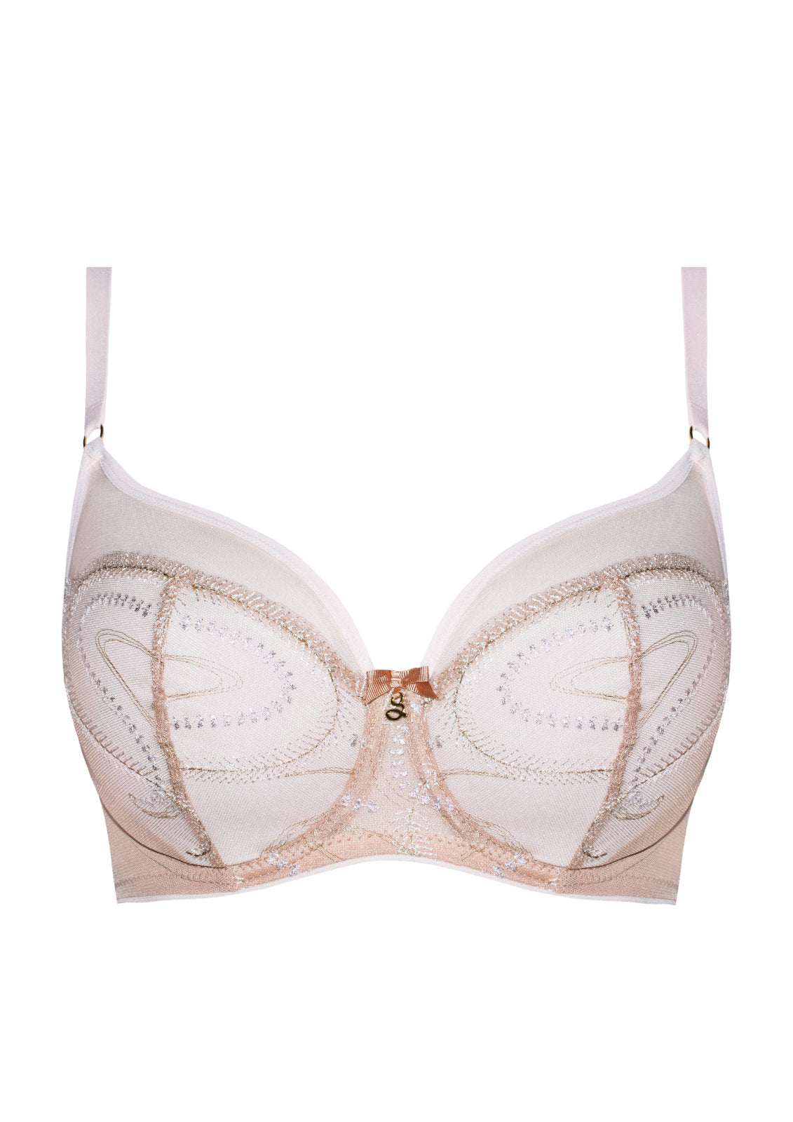Samanta Indiana Cappuccino Sheer Balconette Bra — view 5