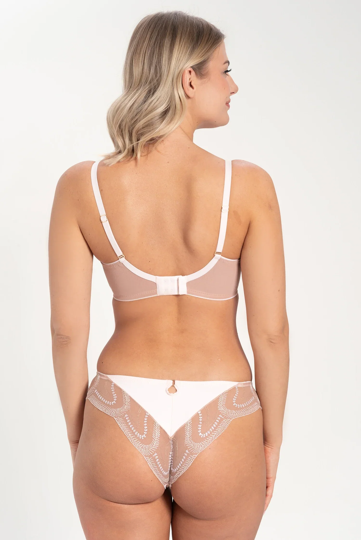 Samanta Indiana Cappuccino Sheer Balconette Bra — view 4