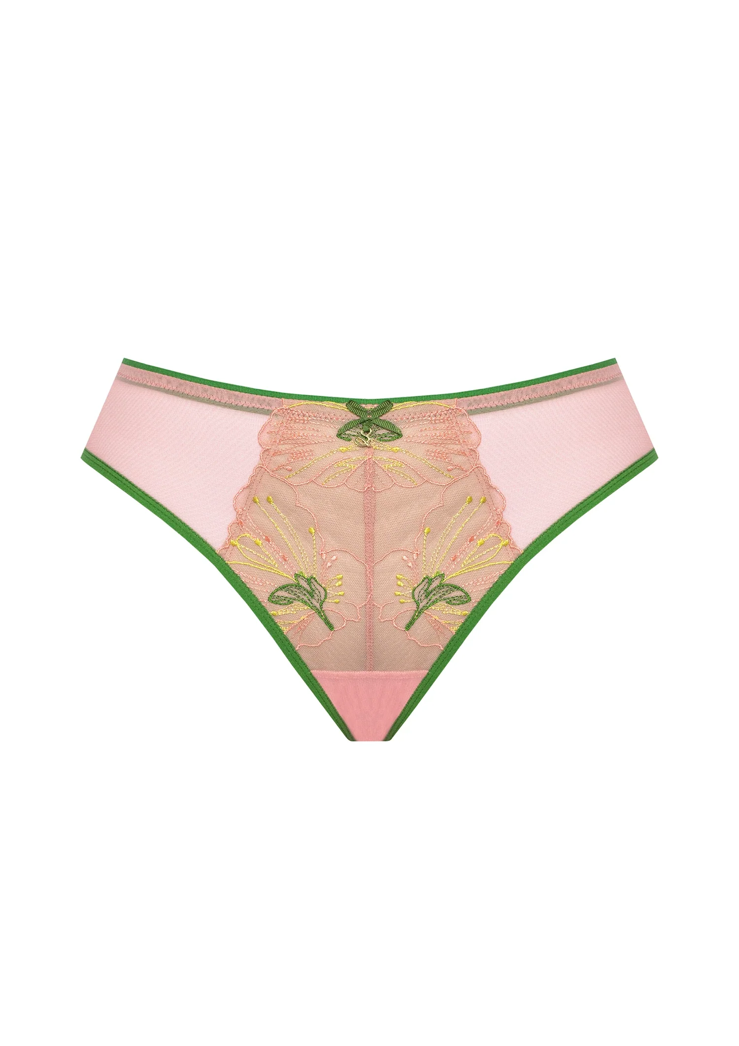 Samanta Lilly Hibiscus Sheer Brazilian Panty — view 3