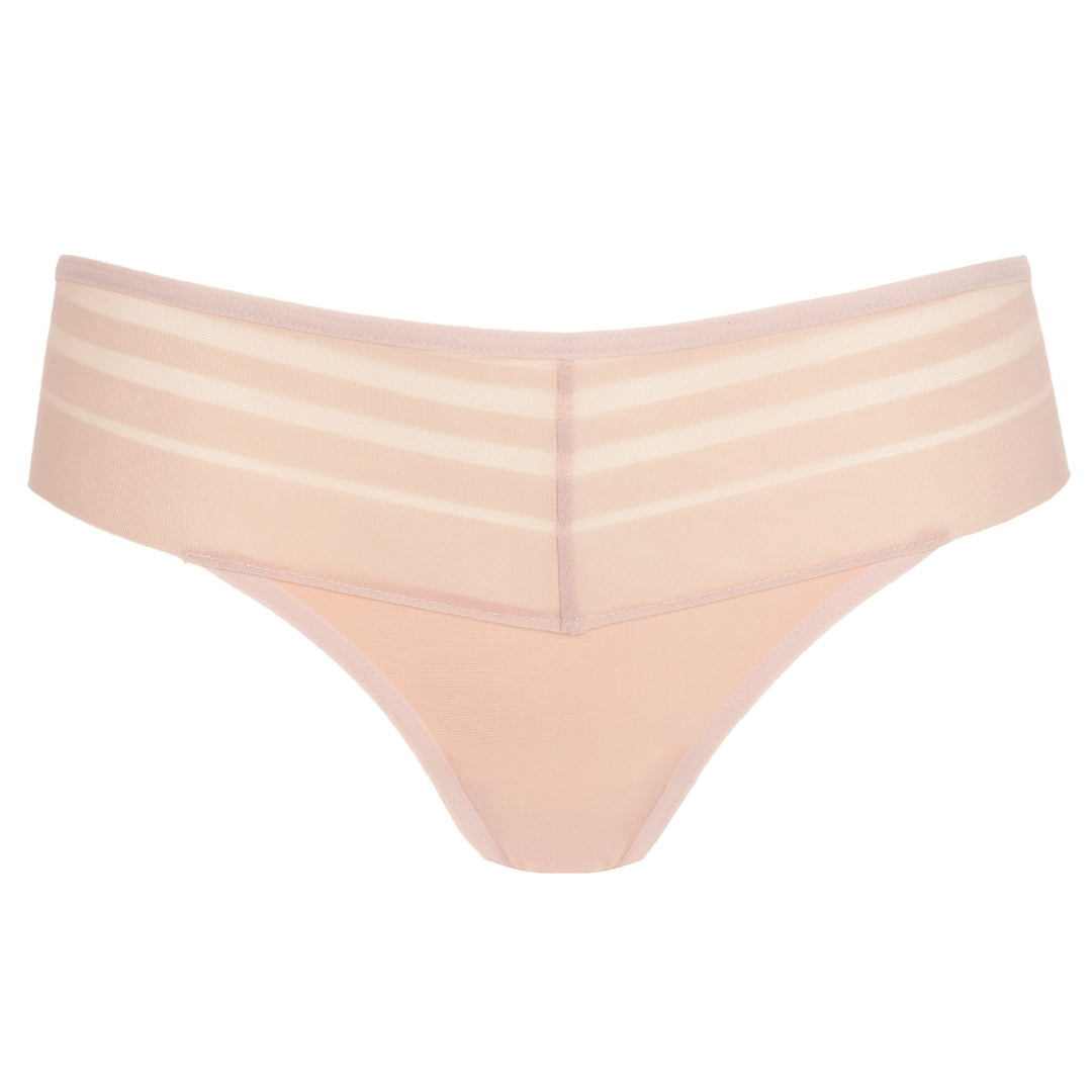 Gorteks Luna Blush Sheer Striped Thong Panty — view 5