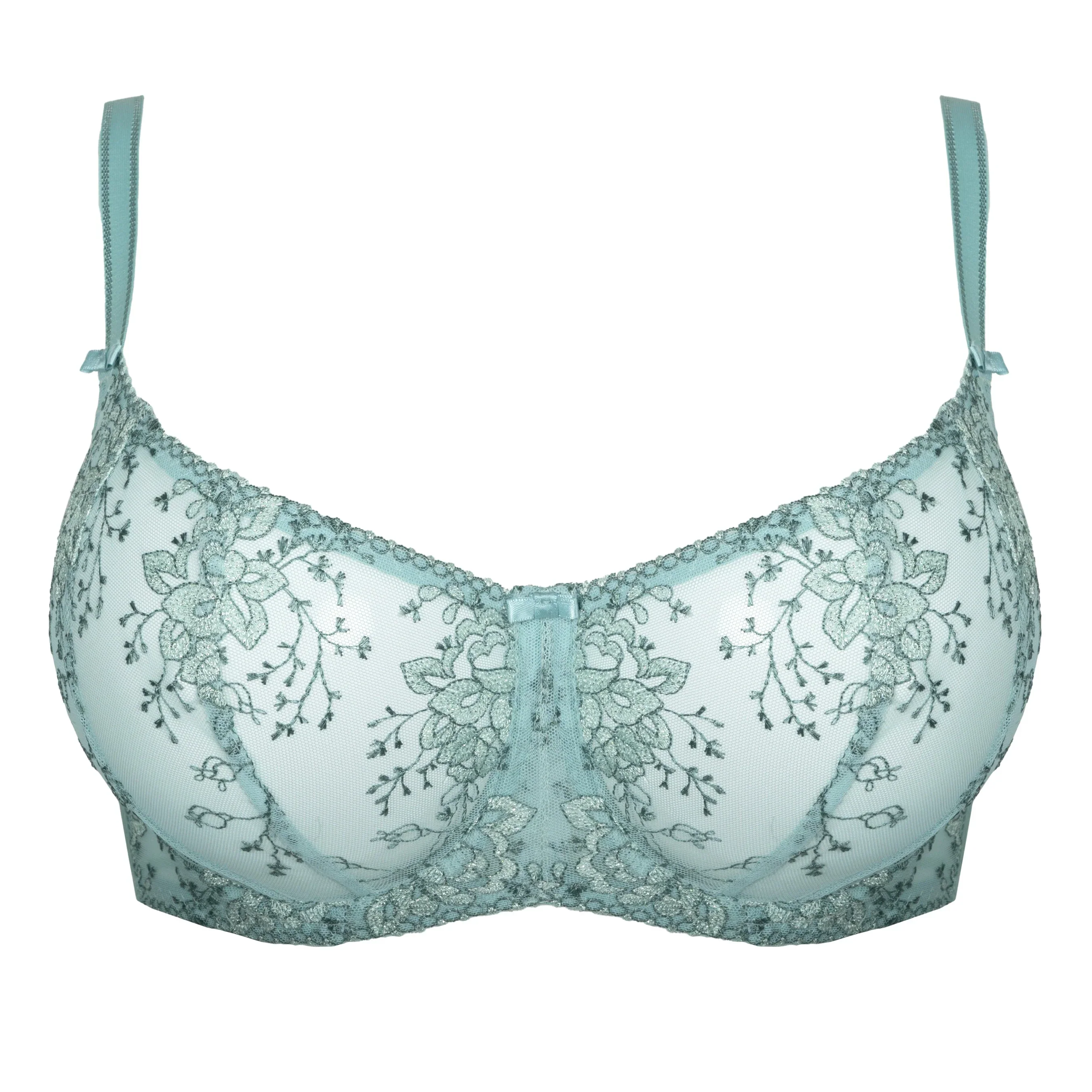 Sheer Embroidery Balconette Bra Laurel — view 5