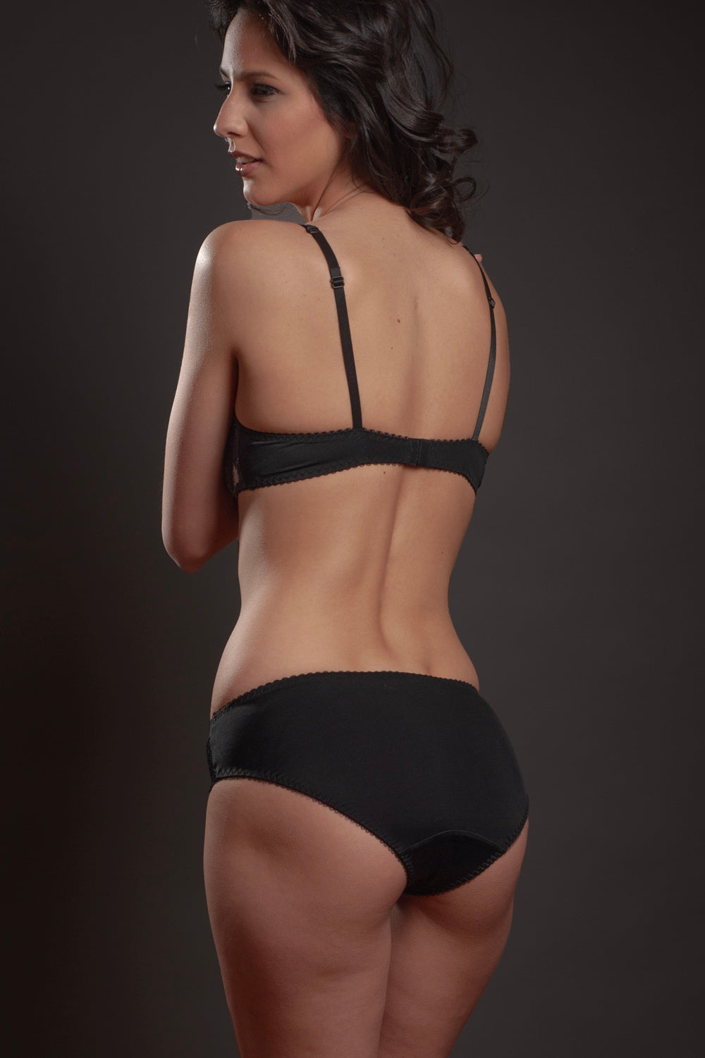 Sheer Mesh Lace Trim Bikini Panty Teaselle Silver Feathers — view 4