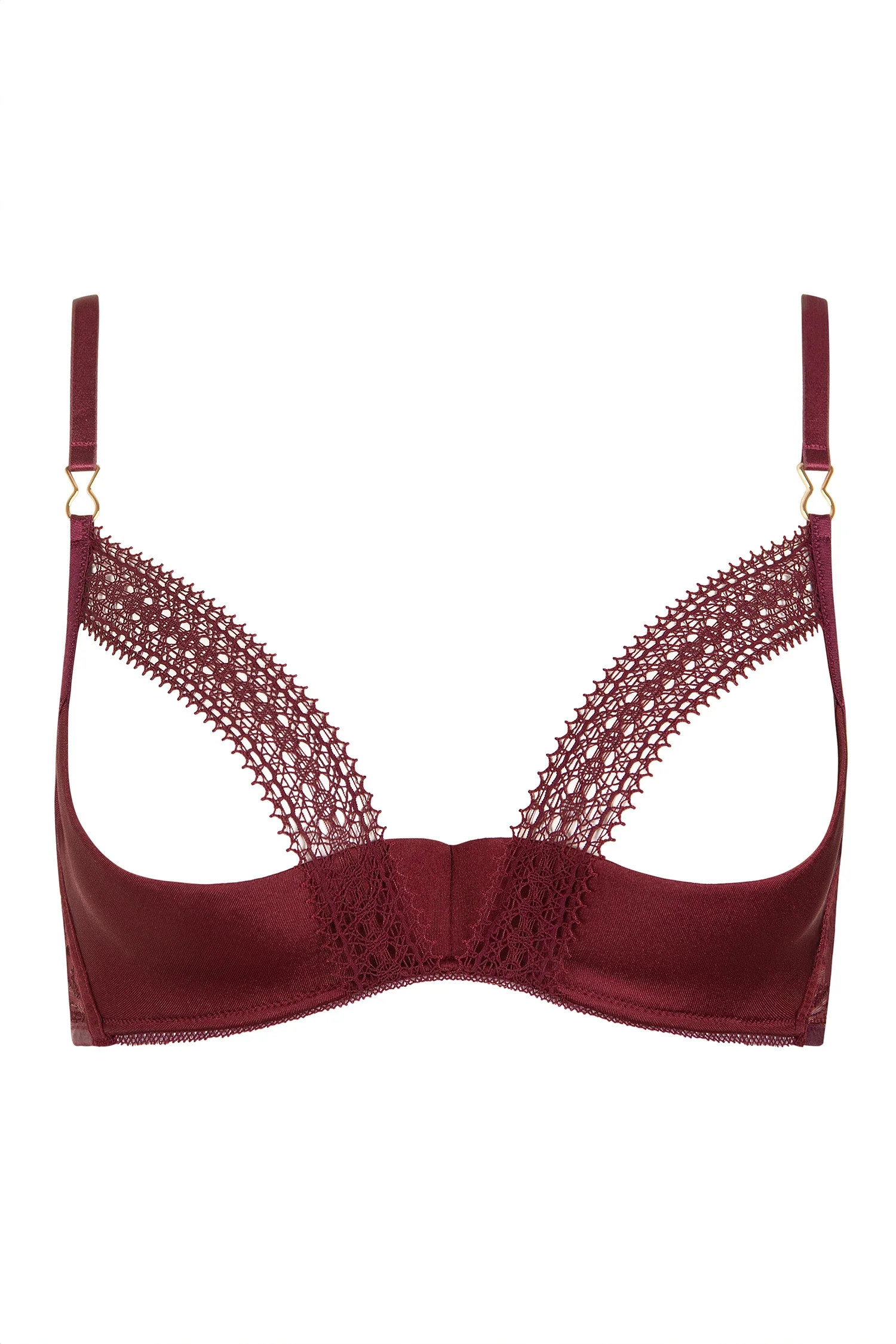Lisca Adventure Garnet Red Open Cup Bra — view 3