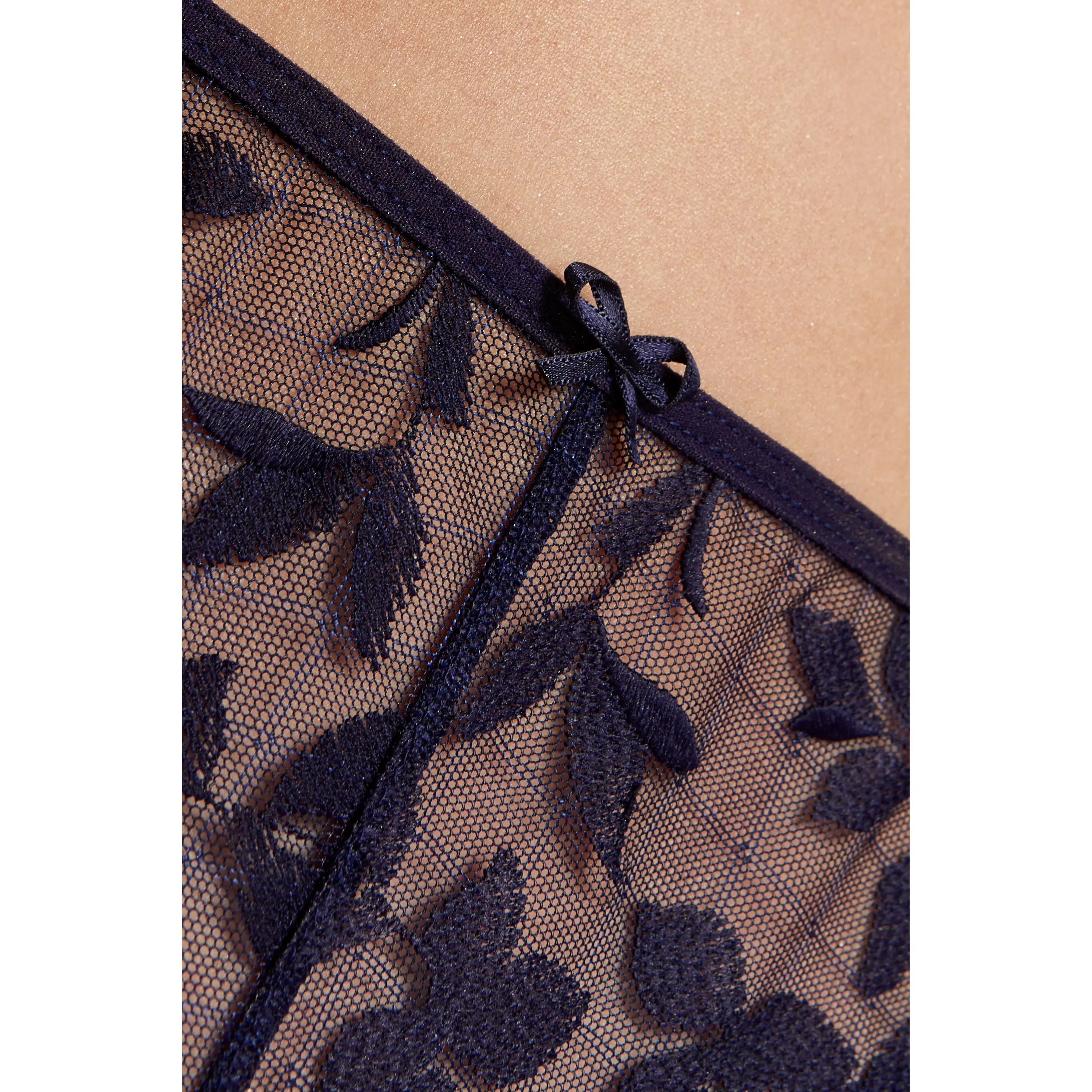 Gorteks Mona Sheer Floral Embroidery Thong — view 6