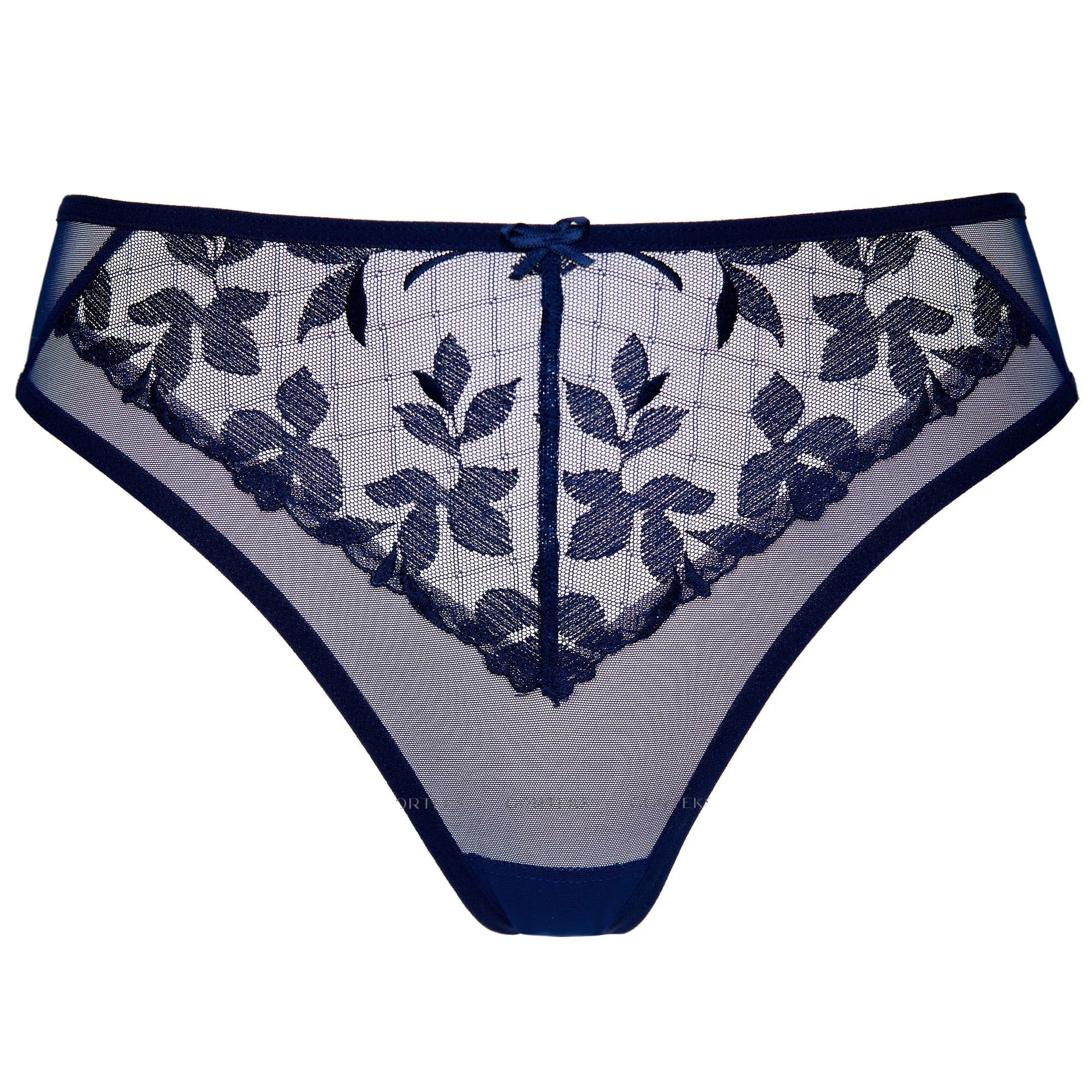 Gorteks Mona Sheer Floral Embroidery Thong — view 5