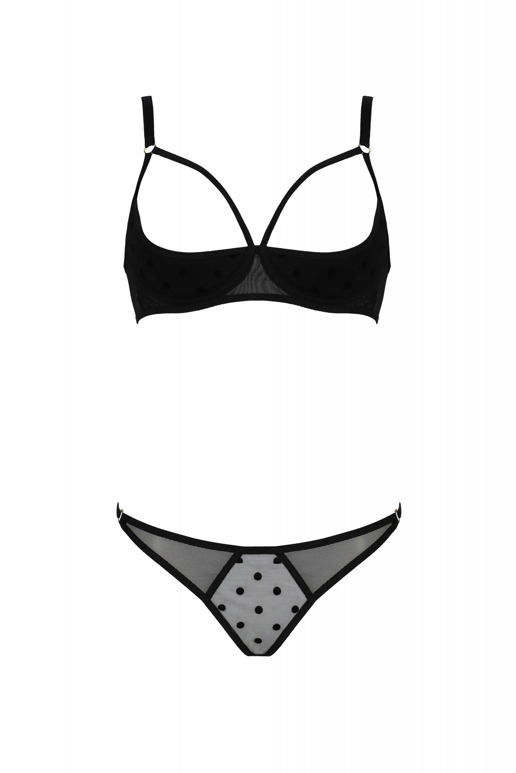 Sexy Open Cup Bra & Sheer String Passion Marina — view 4