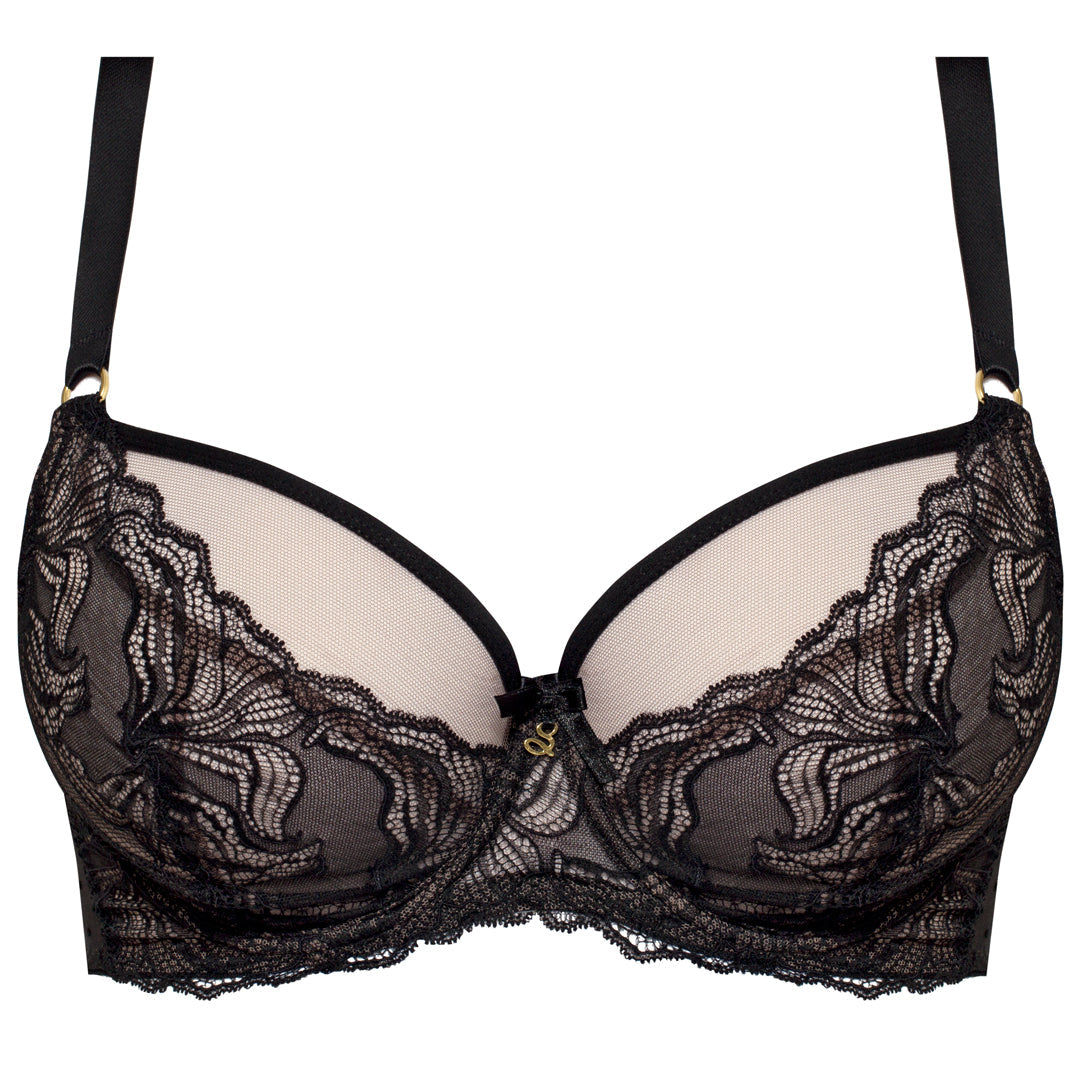 Samanta Nyks Black Sheer Lace Full Figure Bra — view 6