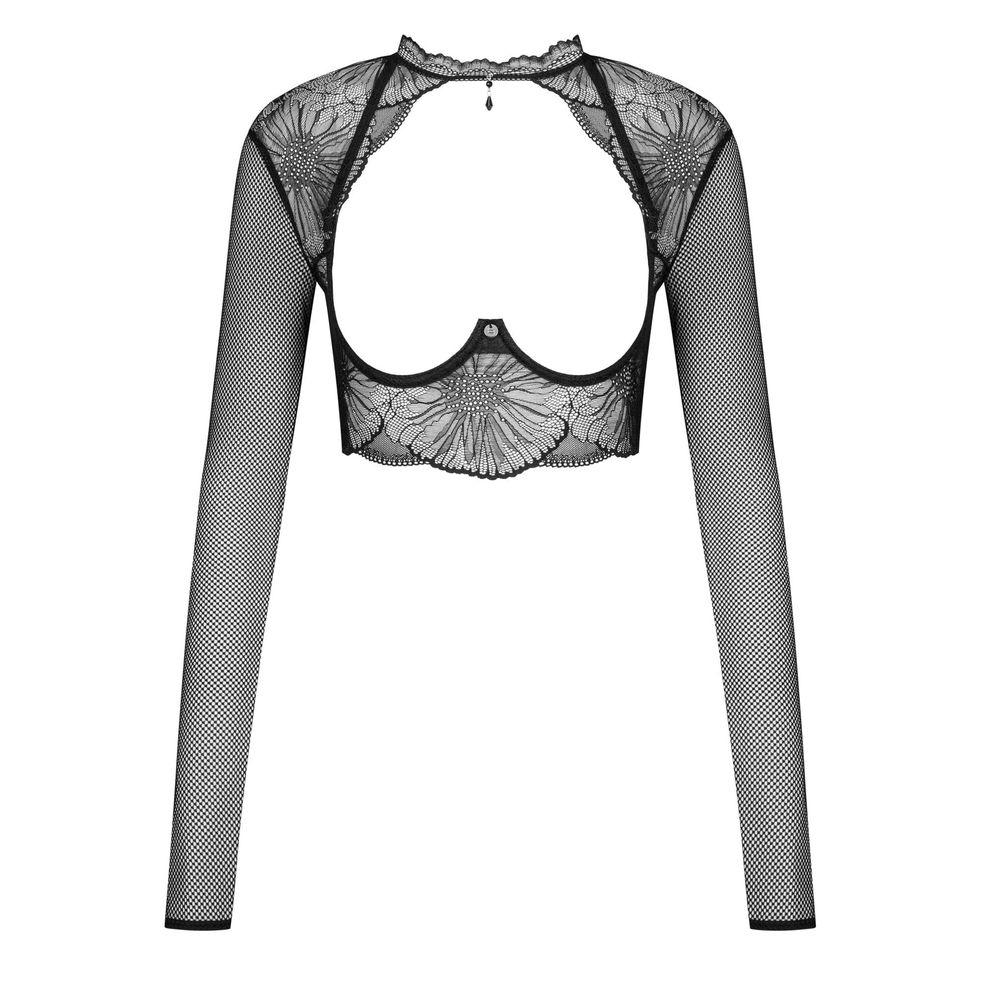 Obsessive Mibelia Fishnet Open Cup Top — view 5