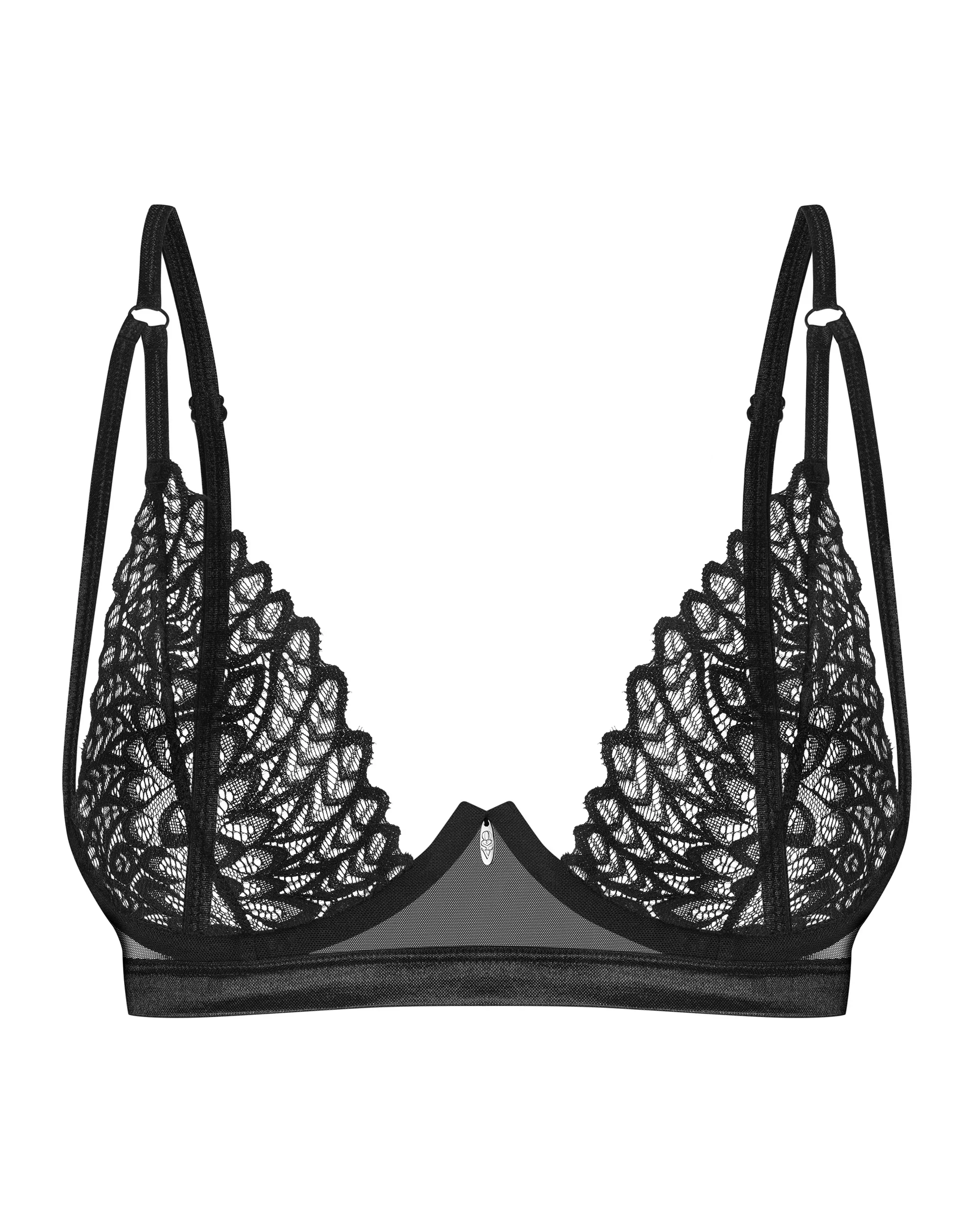 Obsessive Donarella Sheer Lace Plunge Bra — view 4