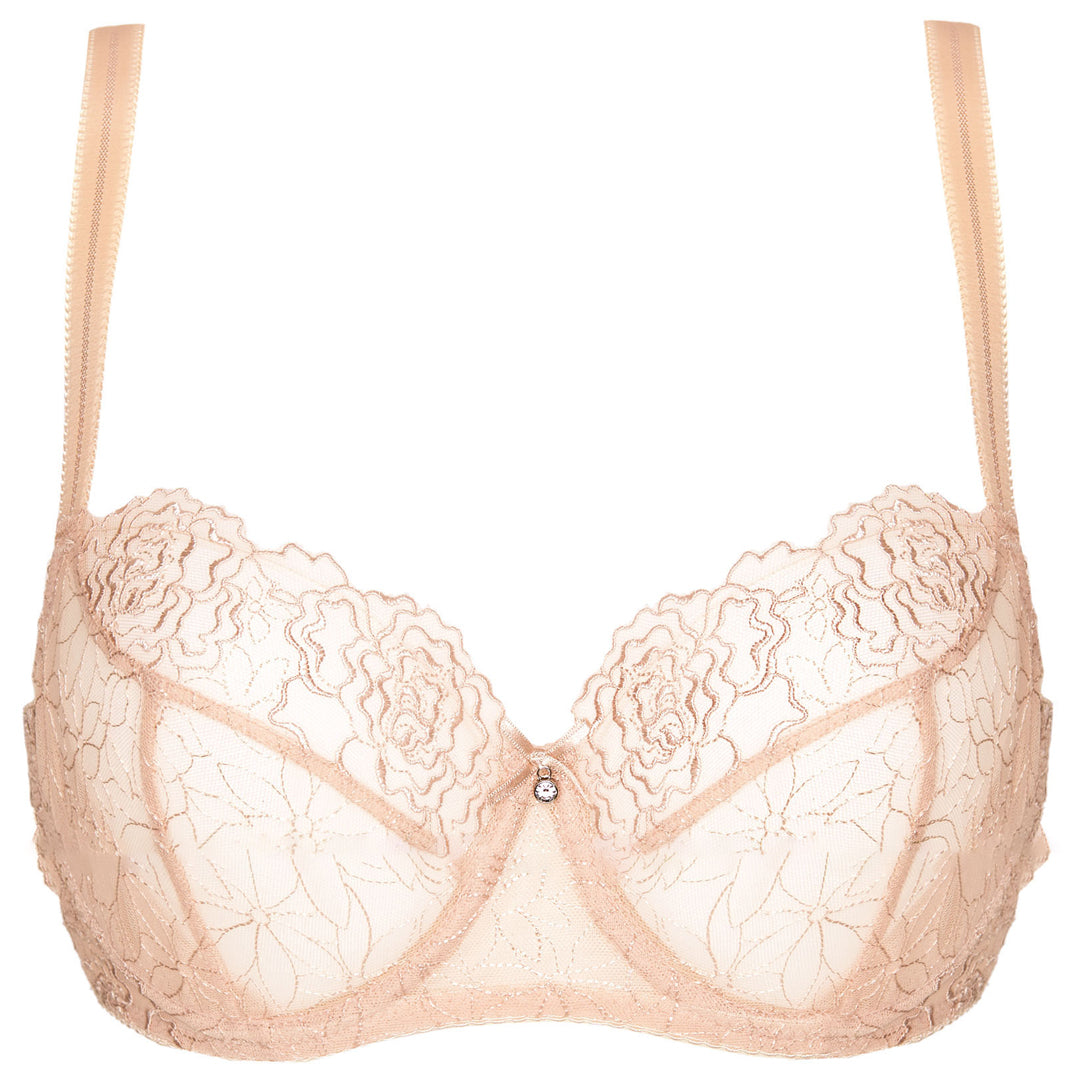 Gorteks Pamela Beige Sheer Mesh Balconette Bra — view 4