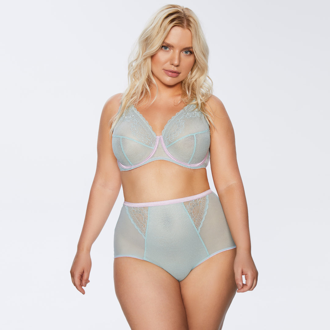 Kinga Pastellove Sheer Mesh Full Busted Bra — view 3