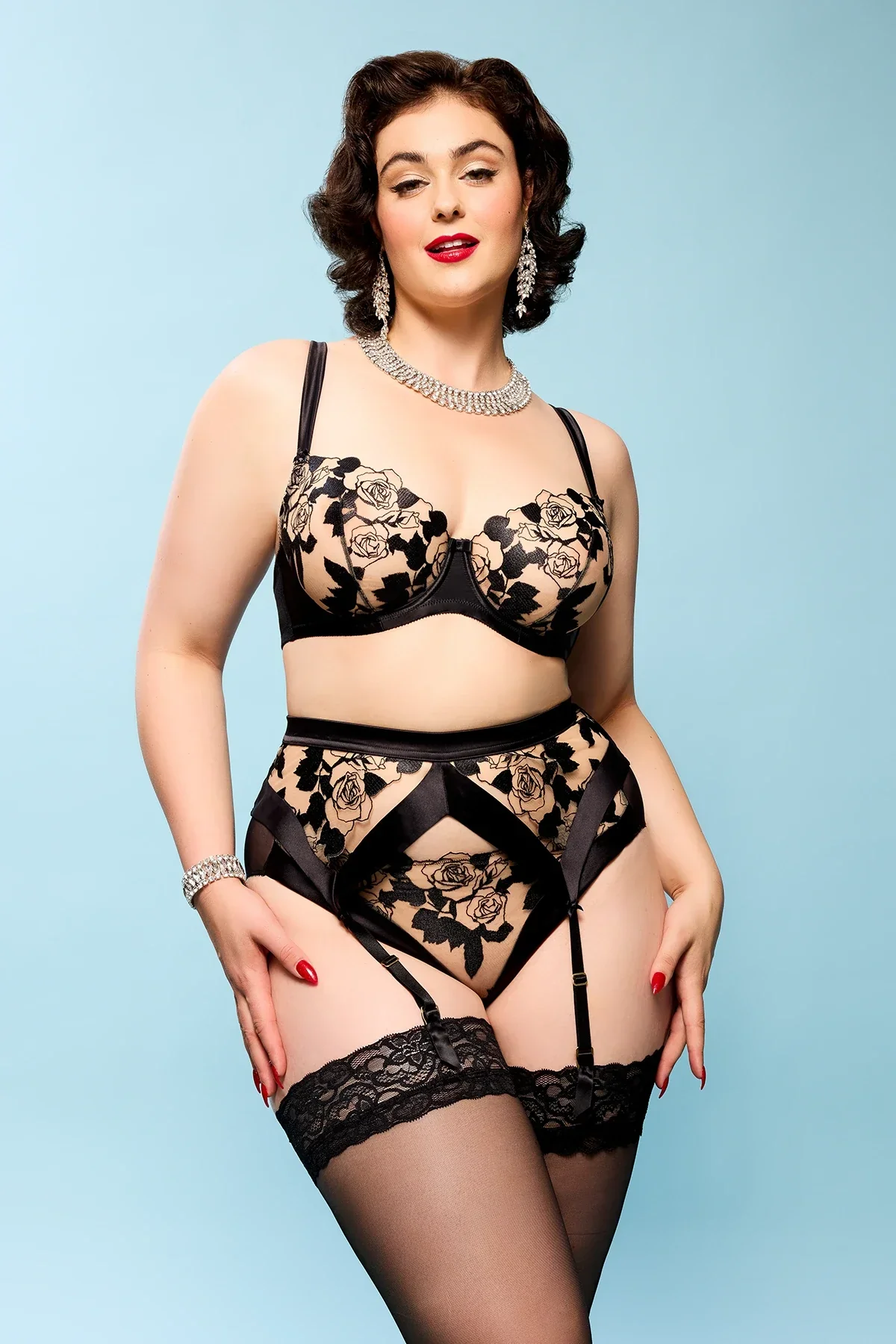Dita Von Teese Rosabelle Suspender Black — view 4