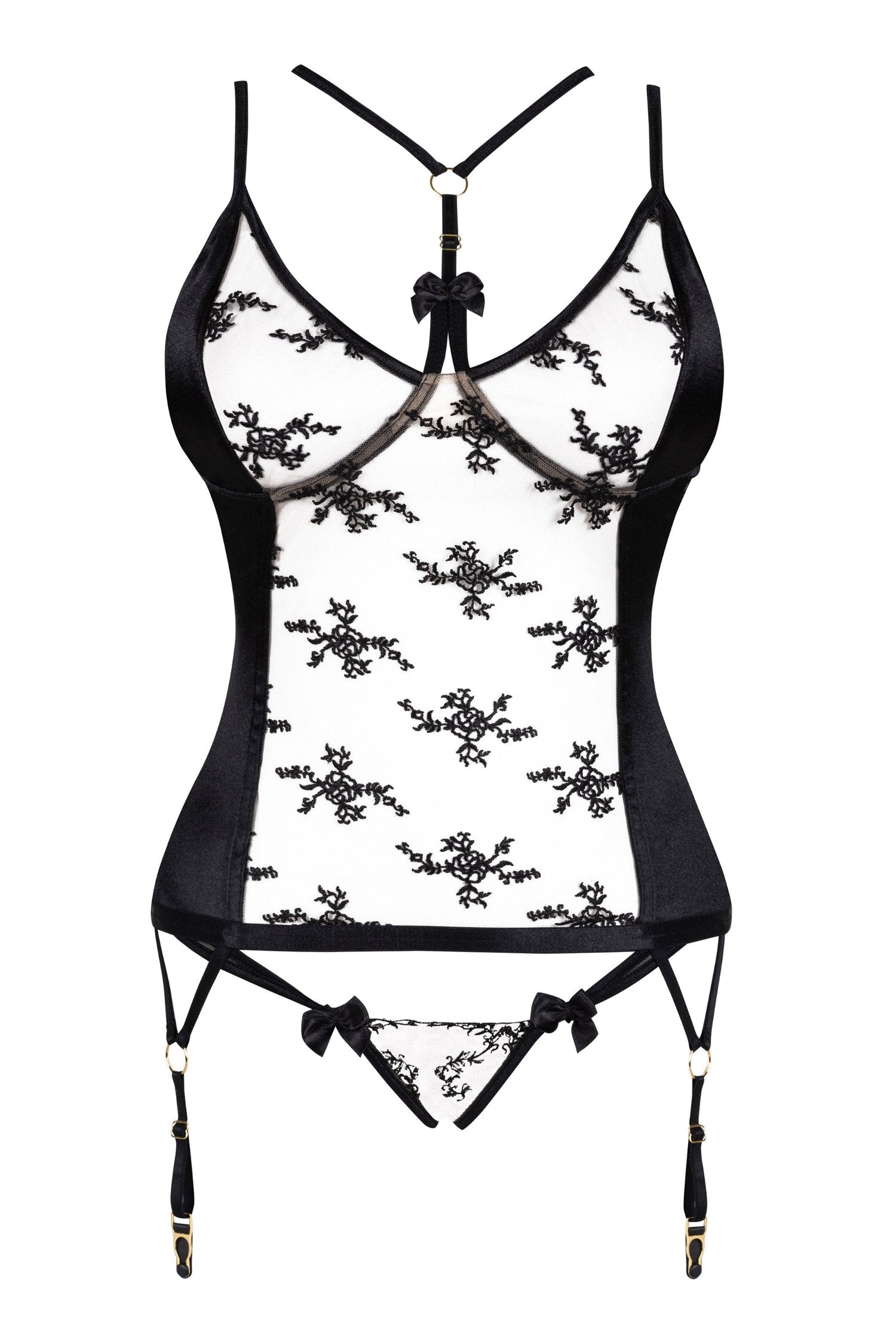 Beauty Night Gianna Sheer Mesh Corset — view 3