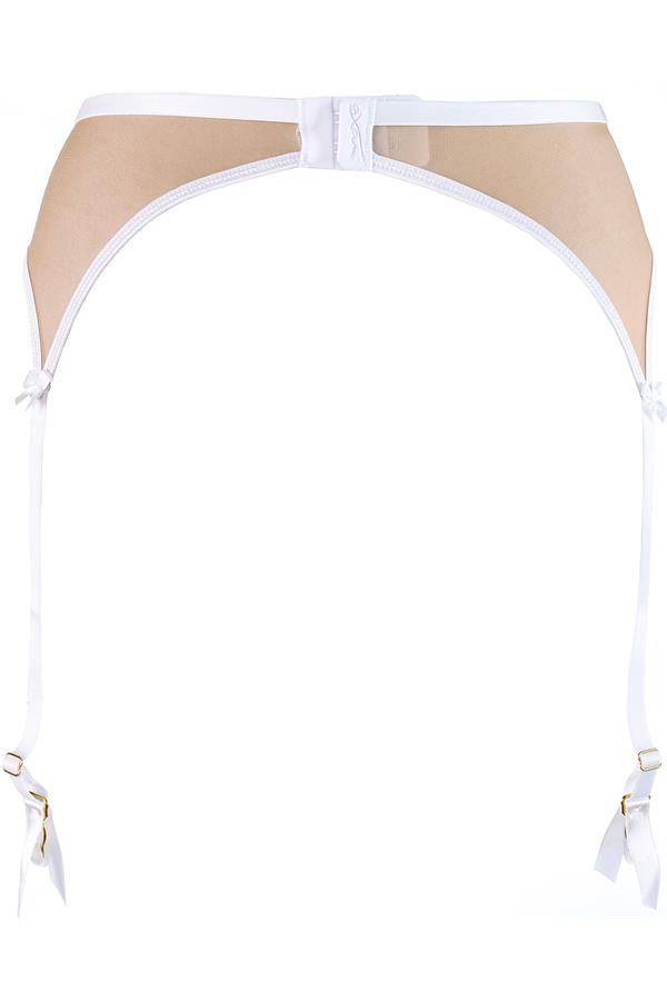 Axami Enigma White Sheer Mesh Garter Belt — view 4