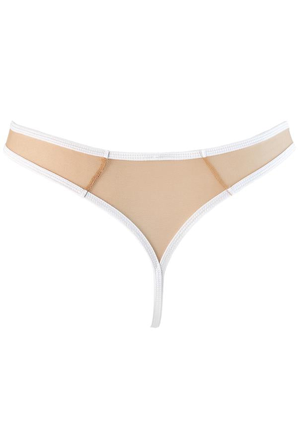 Axami Enigma White Sheer Mesh Thong Panty — view 4