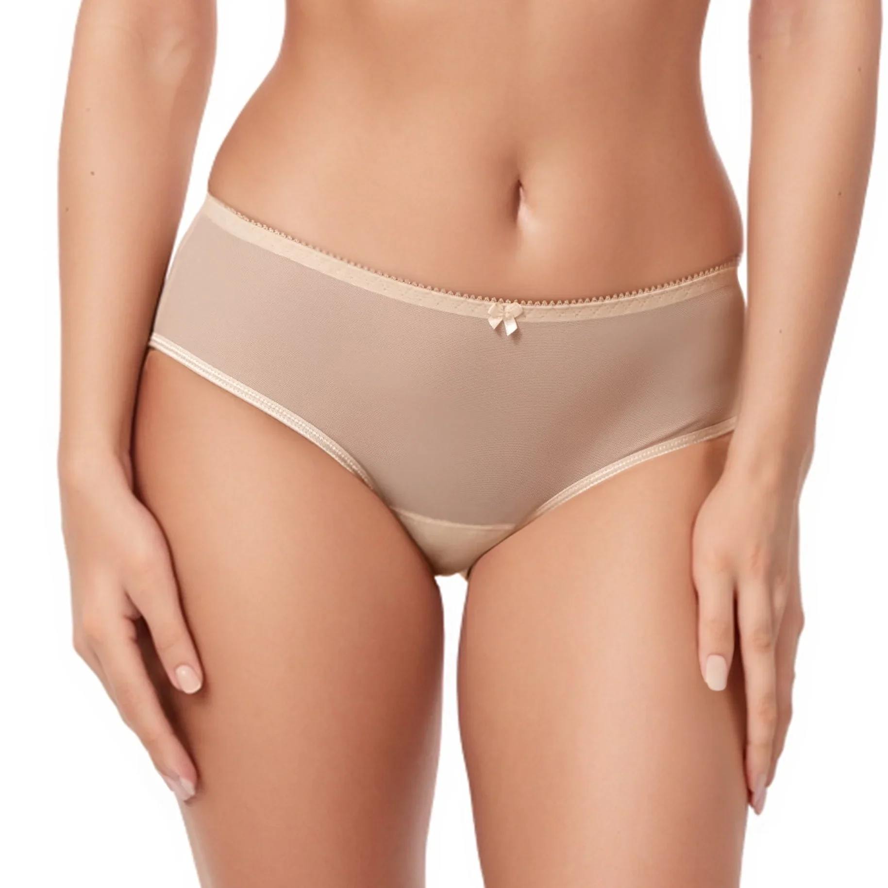 Sheer See Through Bikini Panty Venice Beige