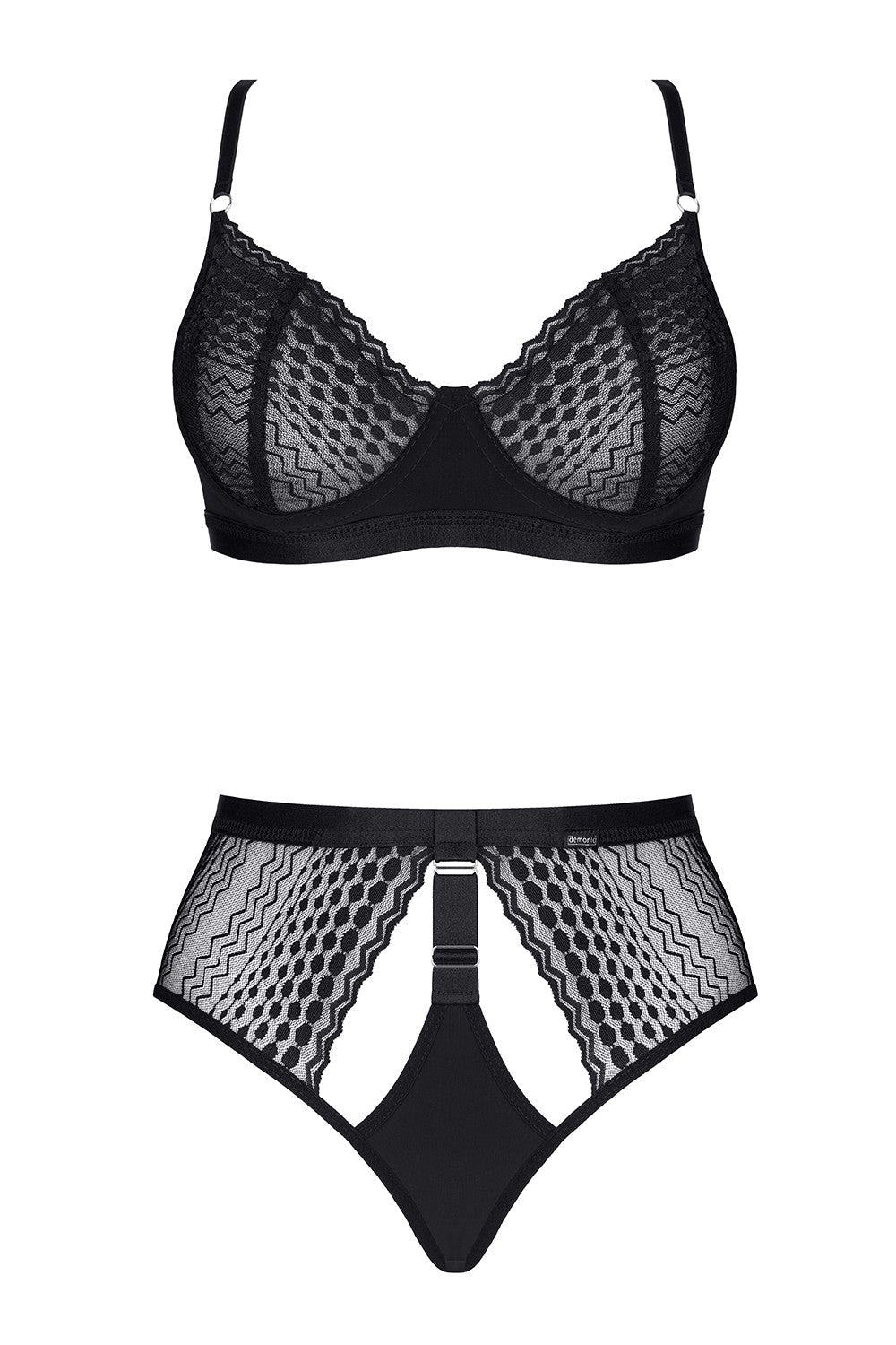 Demoniq Sarita Soft Lace Bra & High Waisted Shorts — view 6