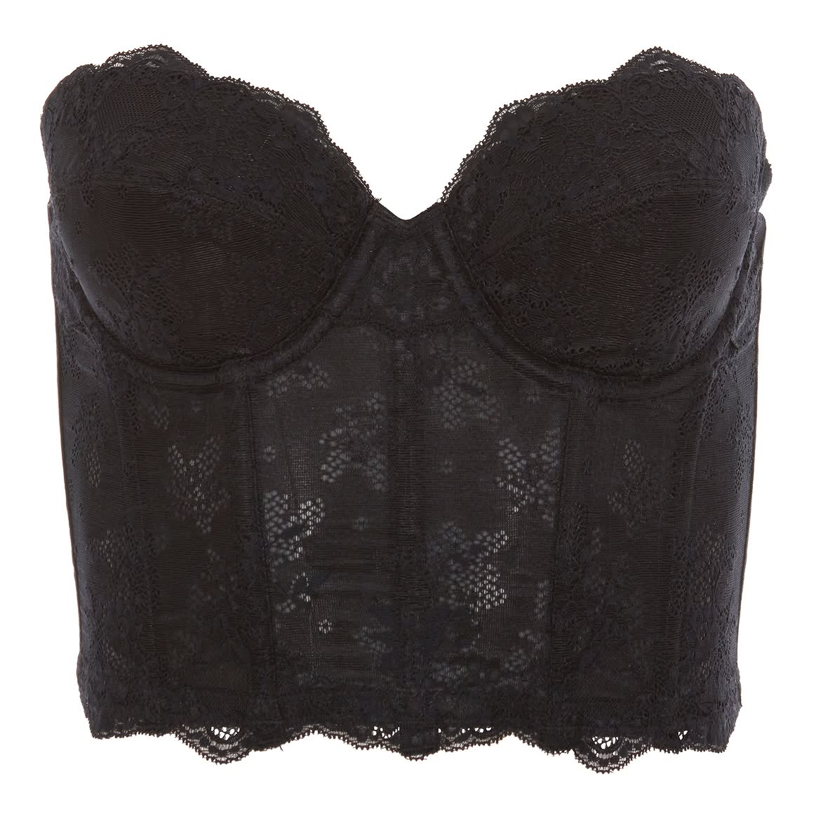 Dominique Taylor Backless Strapless Black Lace Bra — view 7