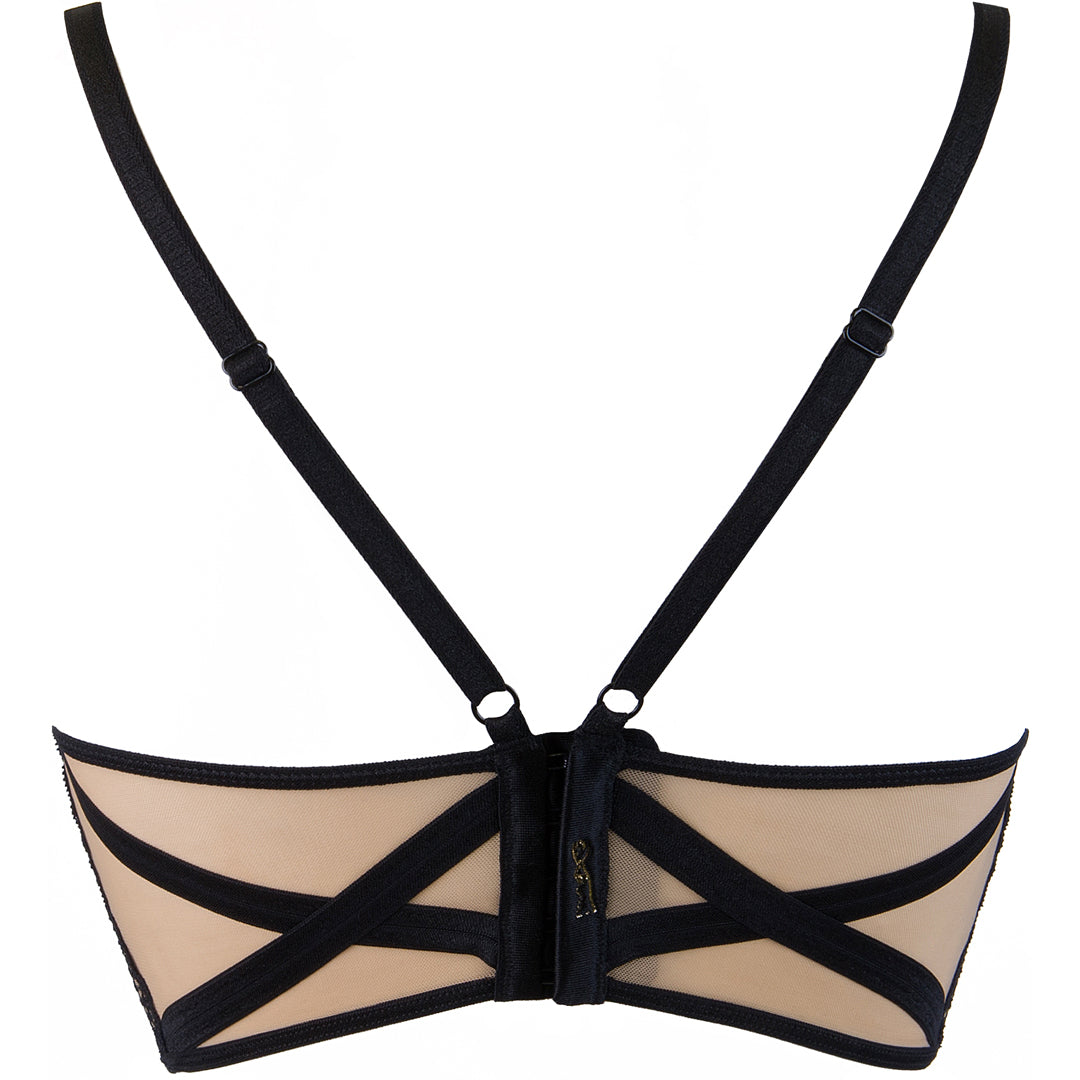 Axami Golden Dream Sheer Lace Longline Plunge Bra — view 7