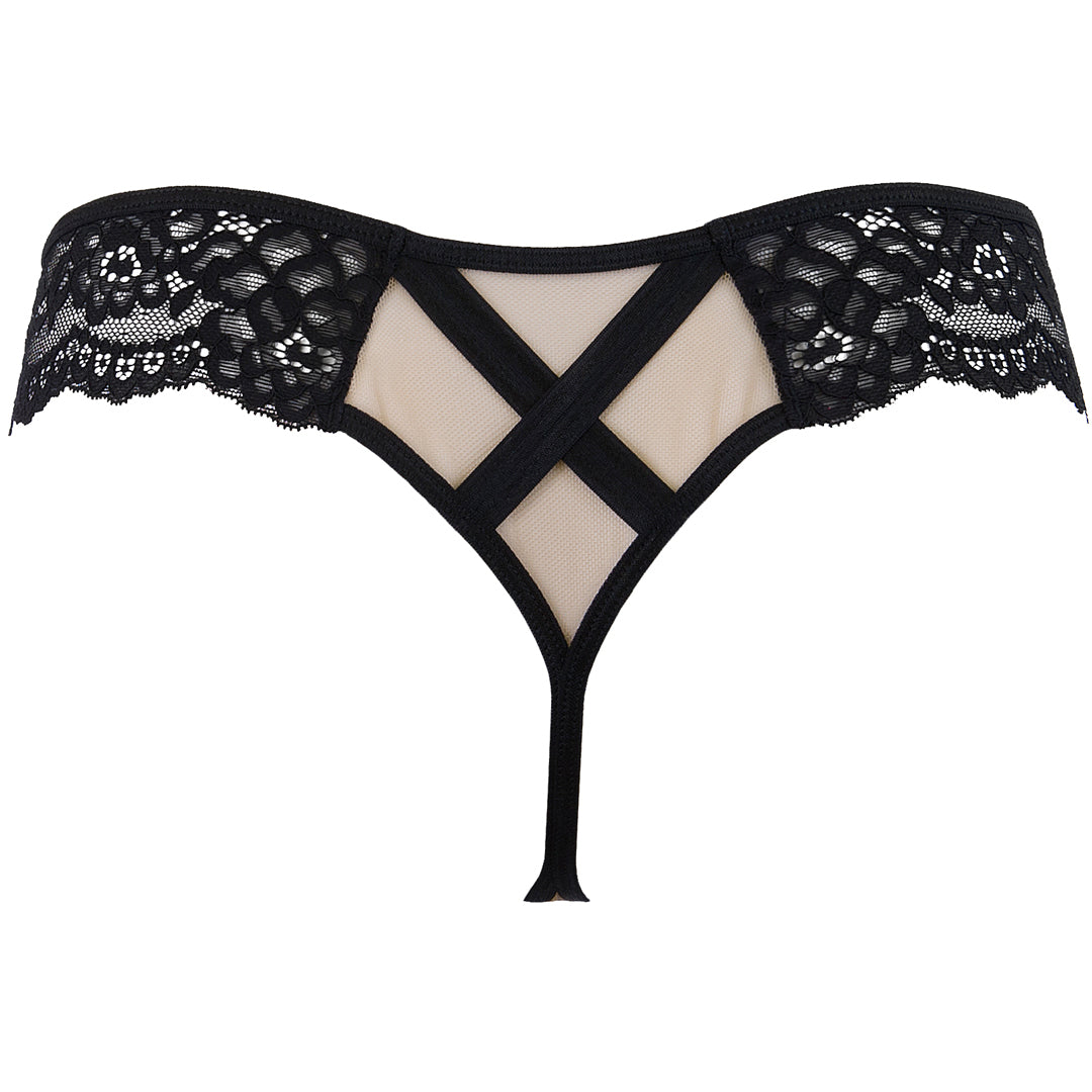 Axami Golden Dream Sheer Mesh Lace Thong Panty — view 6