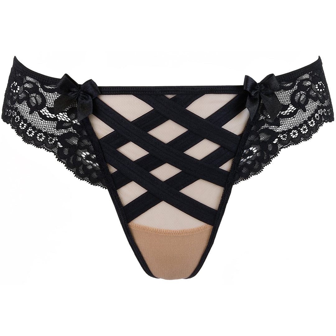 Axami Golden Dream Sheer Mesh Lace Thong Panty — view 7