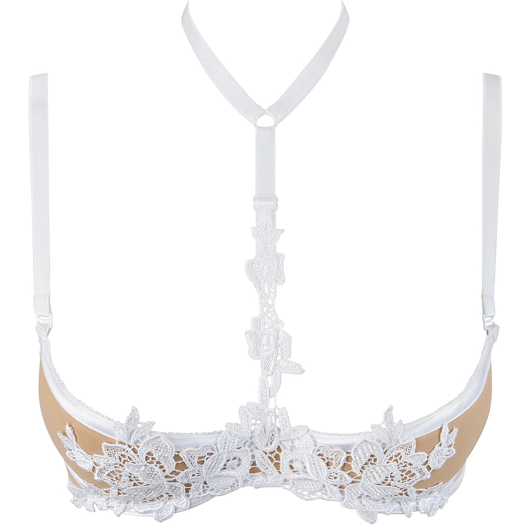 Axami Naughty in Nude White Open Cup Shelf Bra — view 6