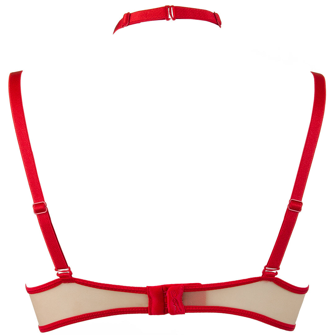 Axami Naughty in Nude Red Open Cup Shelf Bra — view 7