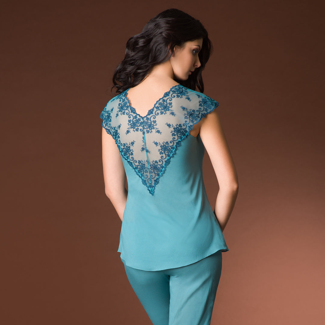 Sheer Lace Pajama Top Vova Lingerie Cosima